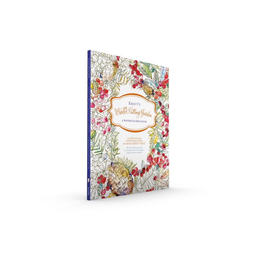 Kristy's Winter Cutting Garden: A Watercoloring Book