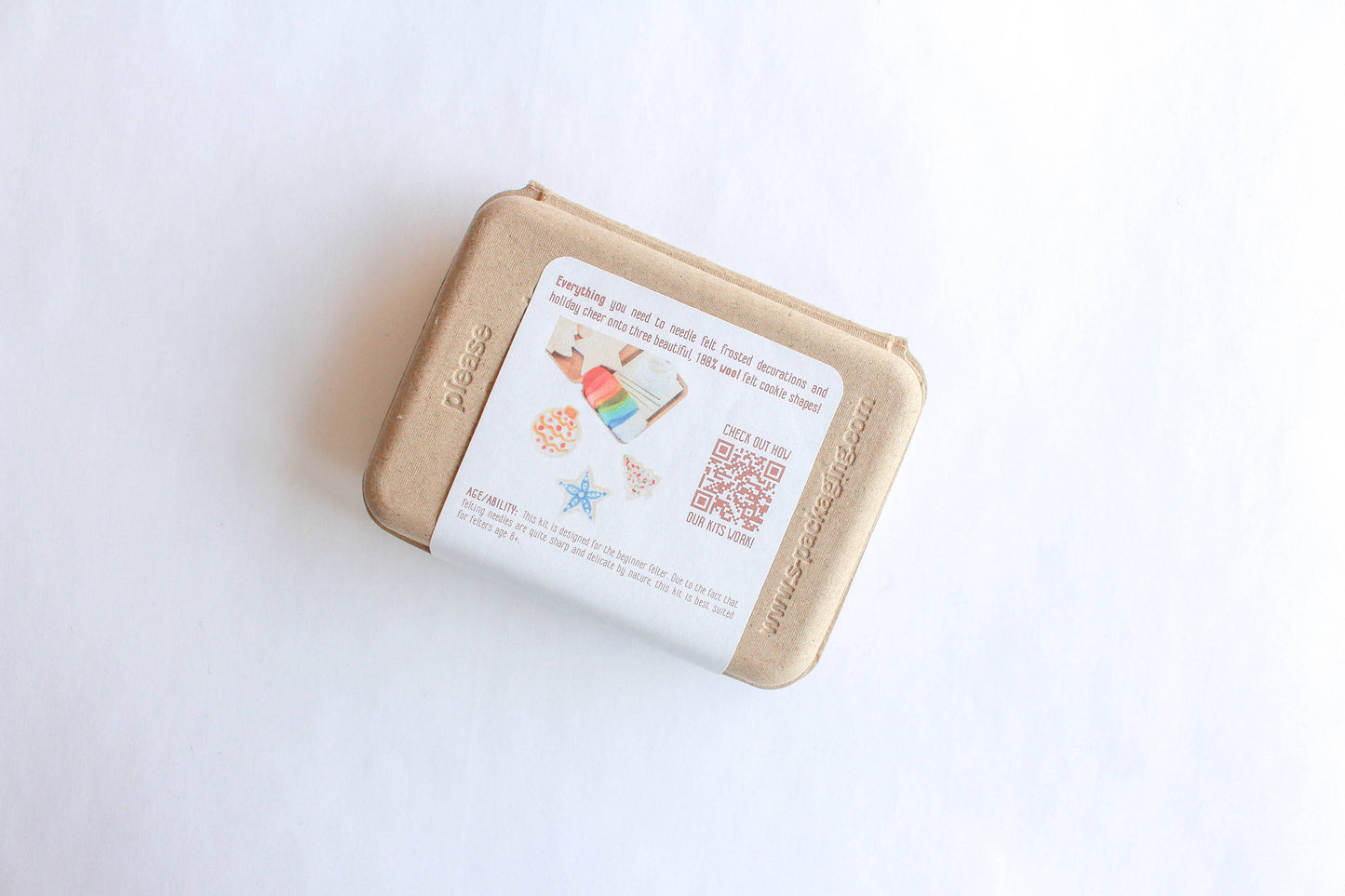 Mini Sugar Cookie Felting Craft Kit - Sheep Creek Studio