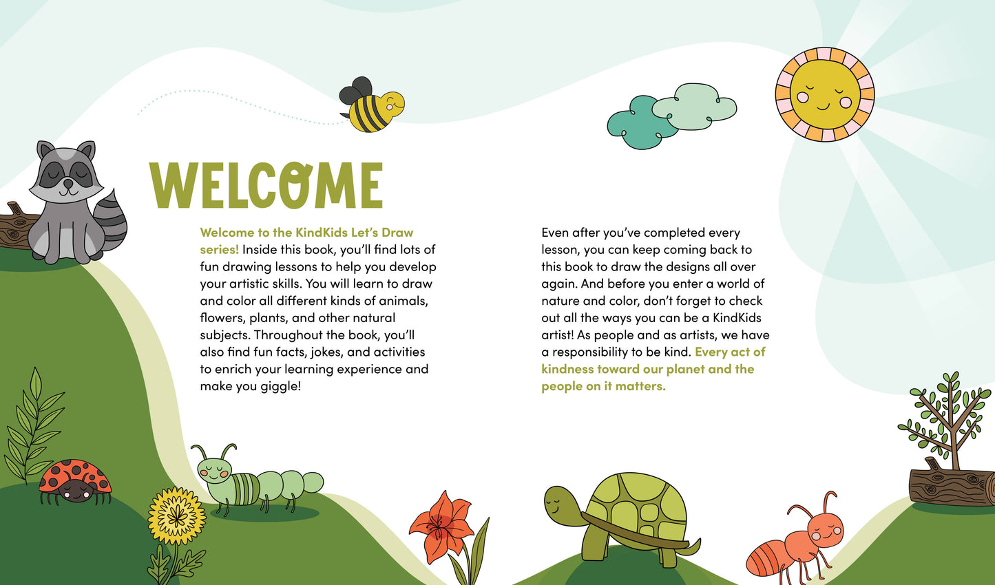 KindKids Let's Draw Nature: 100 Simple Drawing Lessons