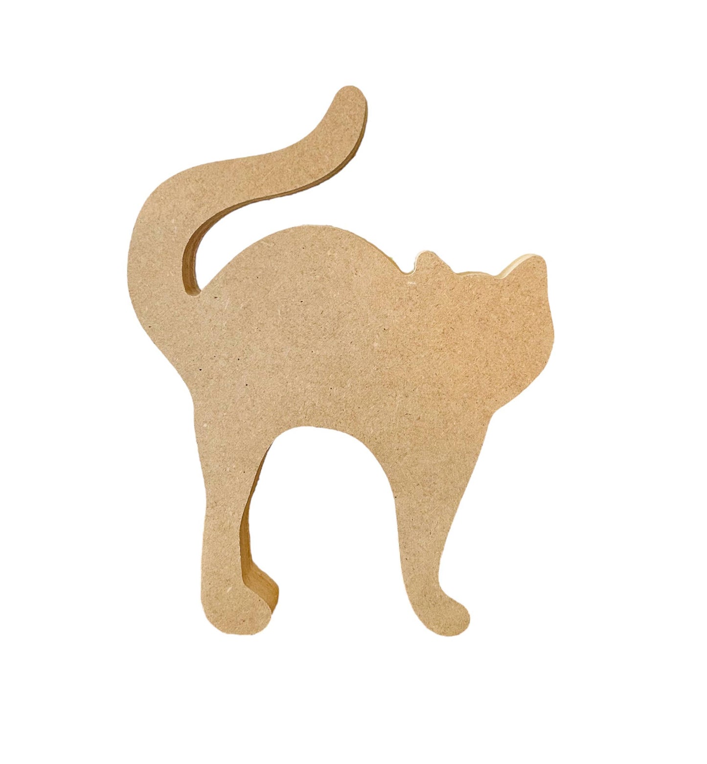 Primitive/Rustic Black Scared Cat Halloween/Fall Sitter: Black