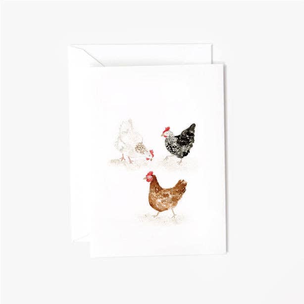 Chickens mini notecard - emily lex studio