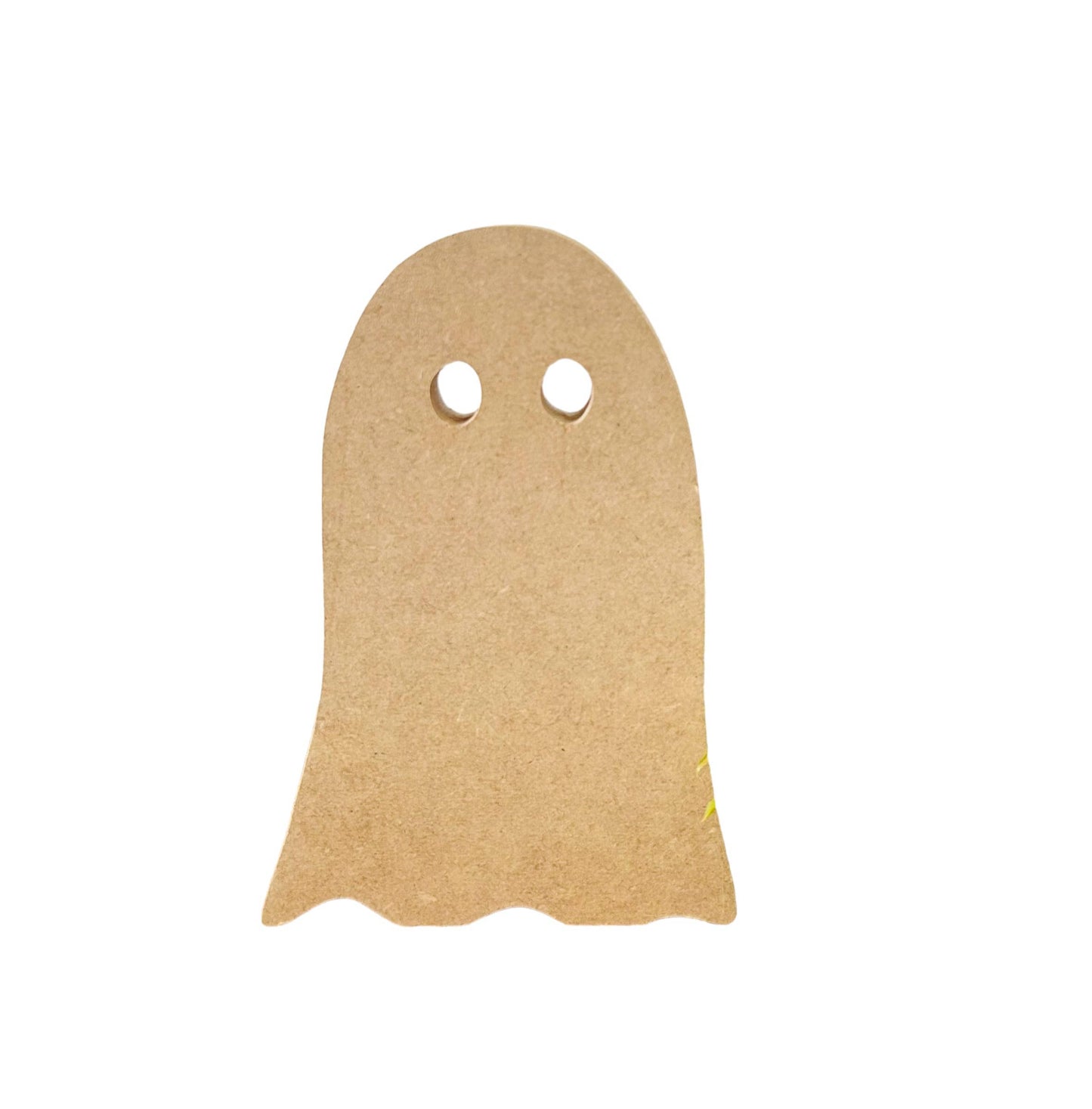 Primitive Wood Halloween Ghost Sitter: White