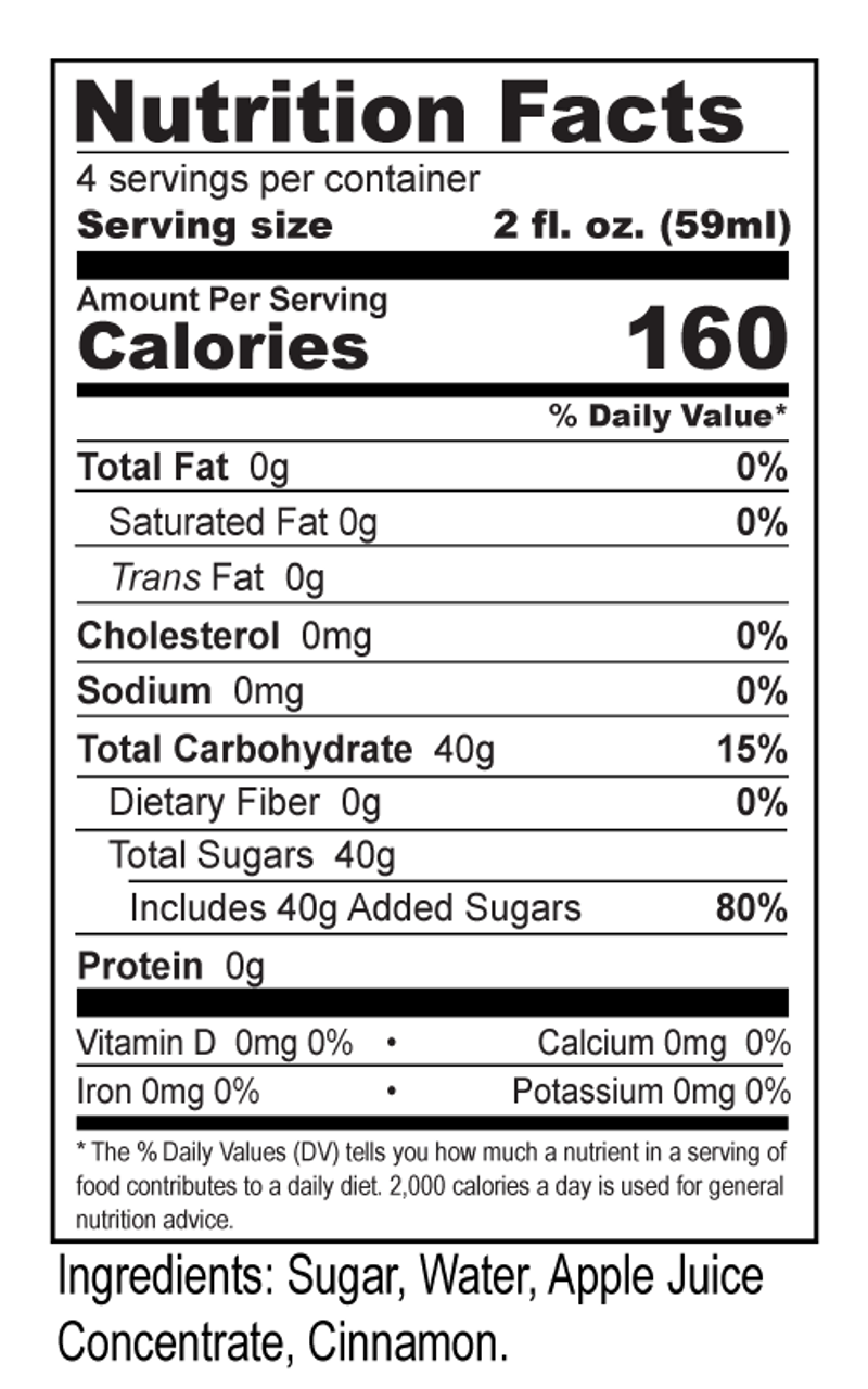 Apple Cinnamon Syrup - 8 fl. oz.