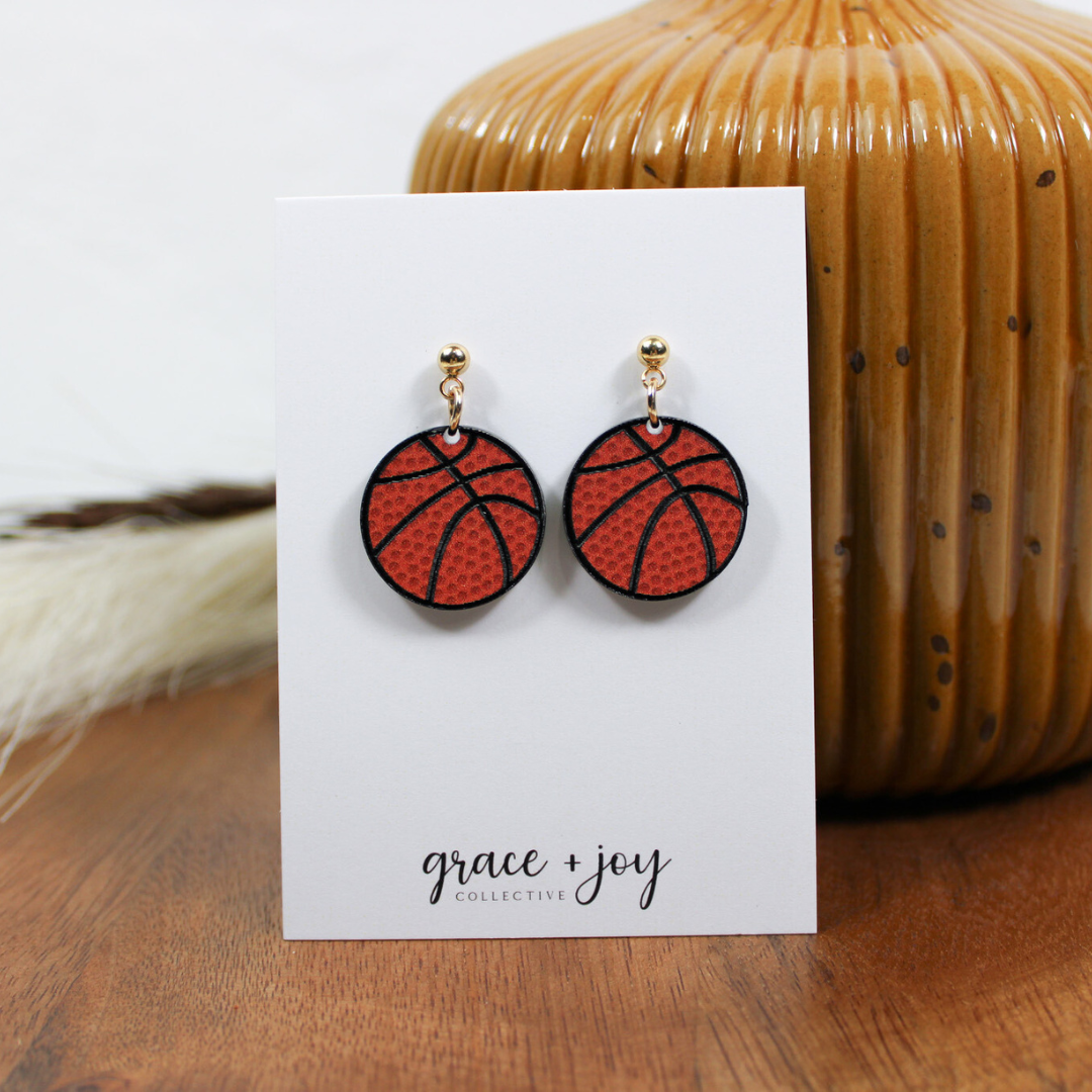 Basketball Earrings, Acrylic Earrings