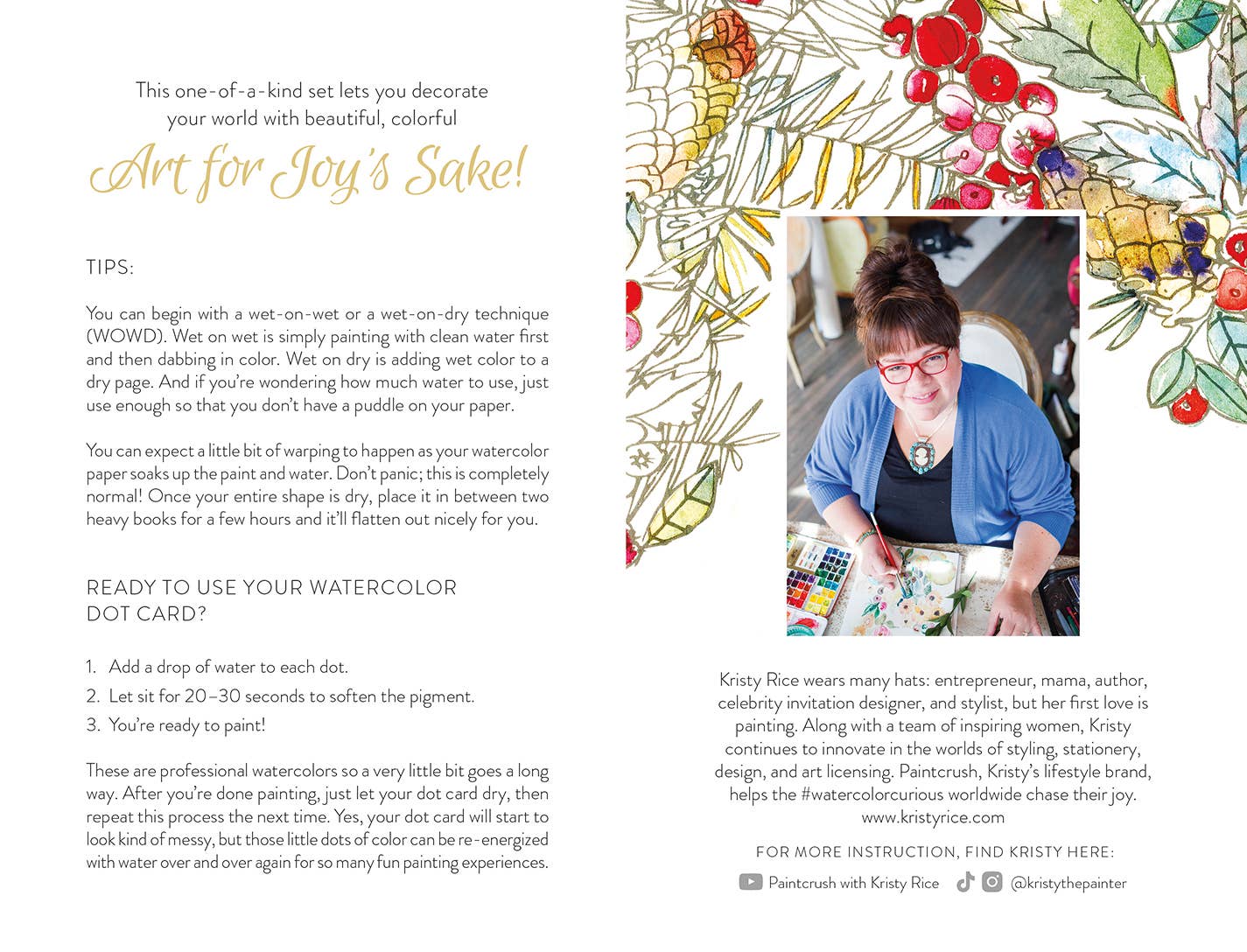 Paint-Your-Own Wall Calendar: Illustrations by Kristy Rice