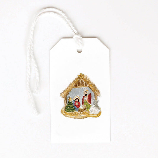 Nativity ornament gift tags