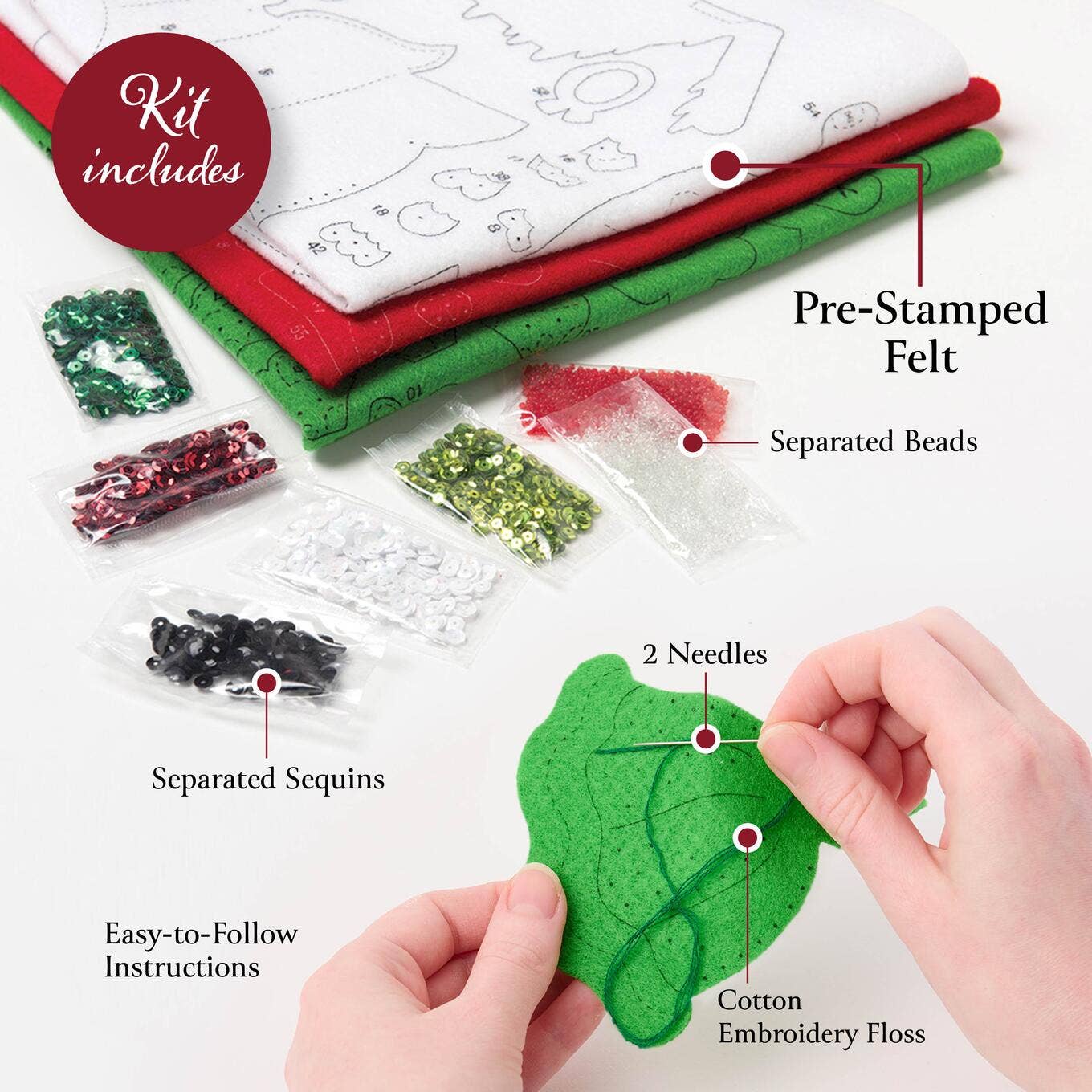 Bucilla Santa's Quilted Delight Felt Stocking Kit - Plaid Crafts