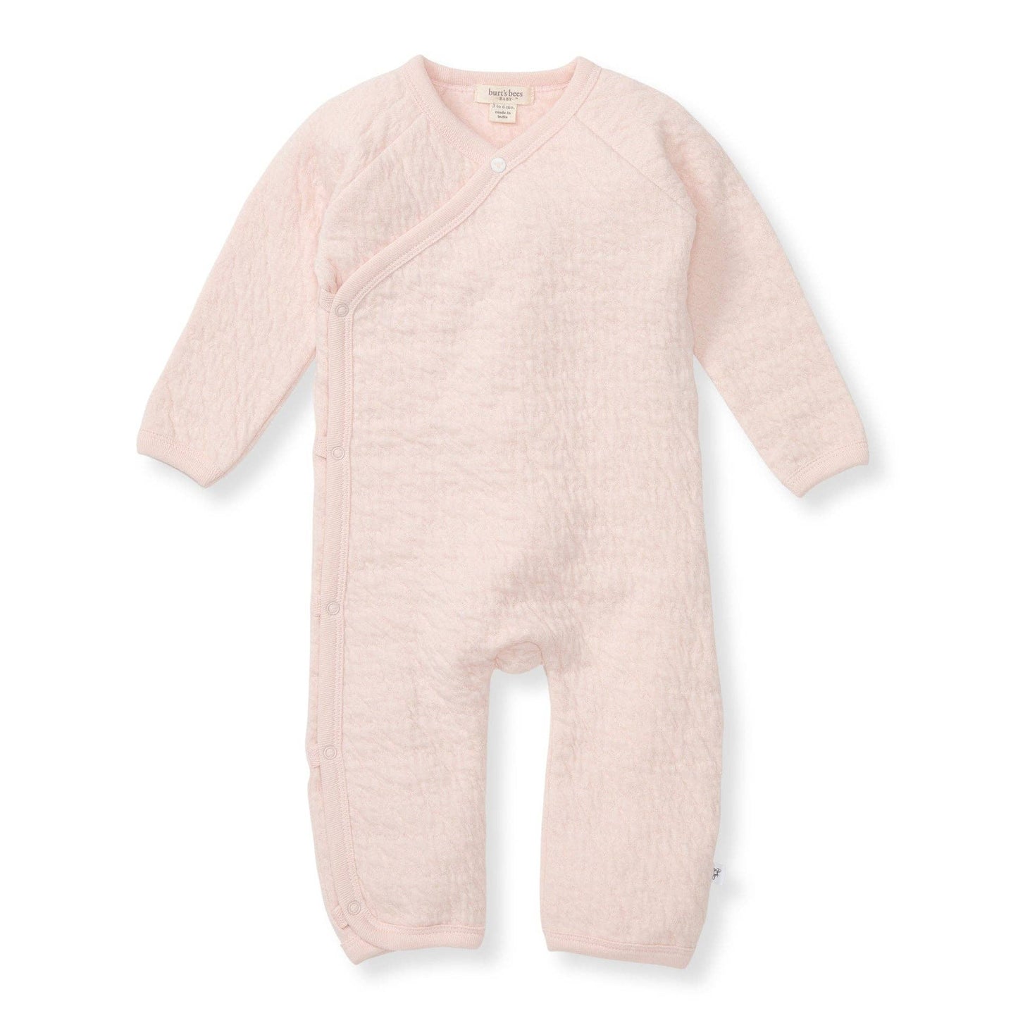 Organic Cotton Quilted Bee Wrap-Front Baby Jumpsuit - Ranunculus
: Ranunculus / 18 Months
