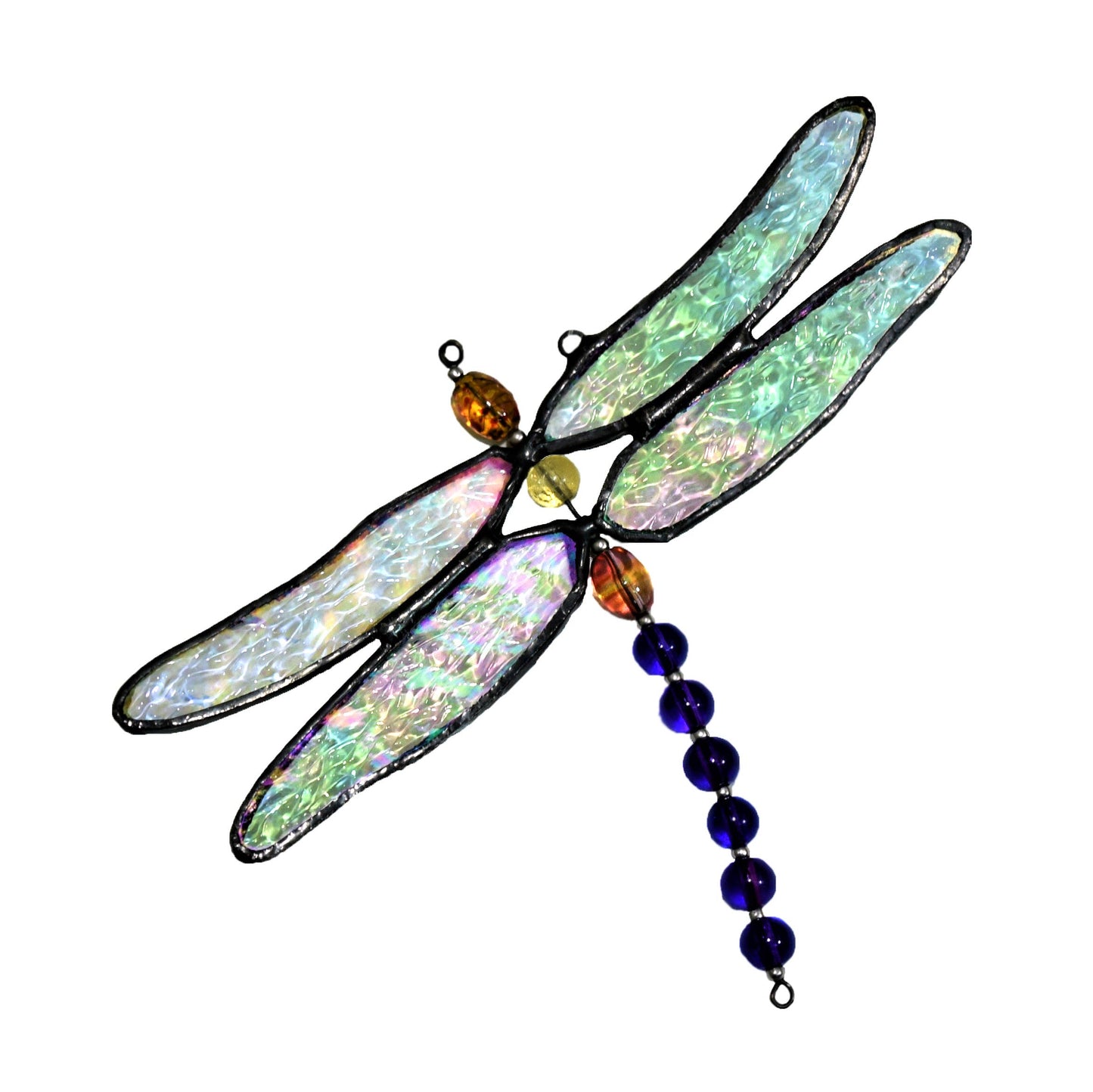 Stained Glass Dragonfly Suncatcher Ornament J Devlin Orn 112