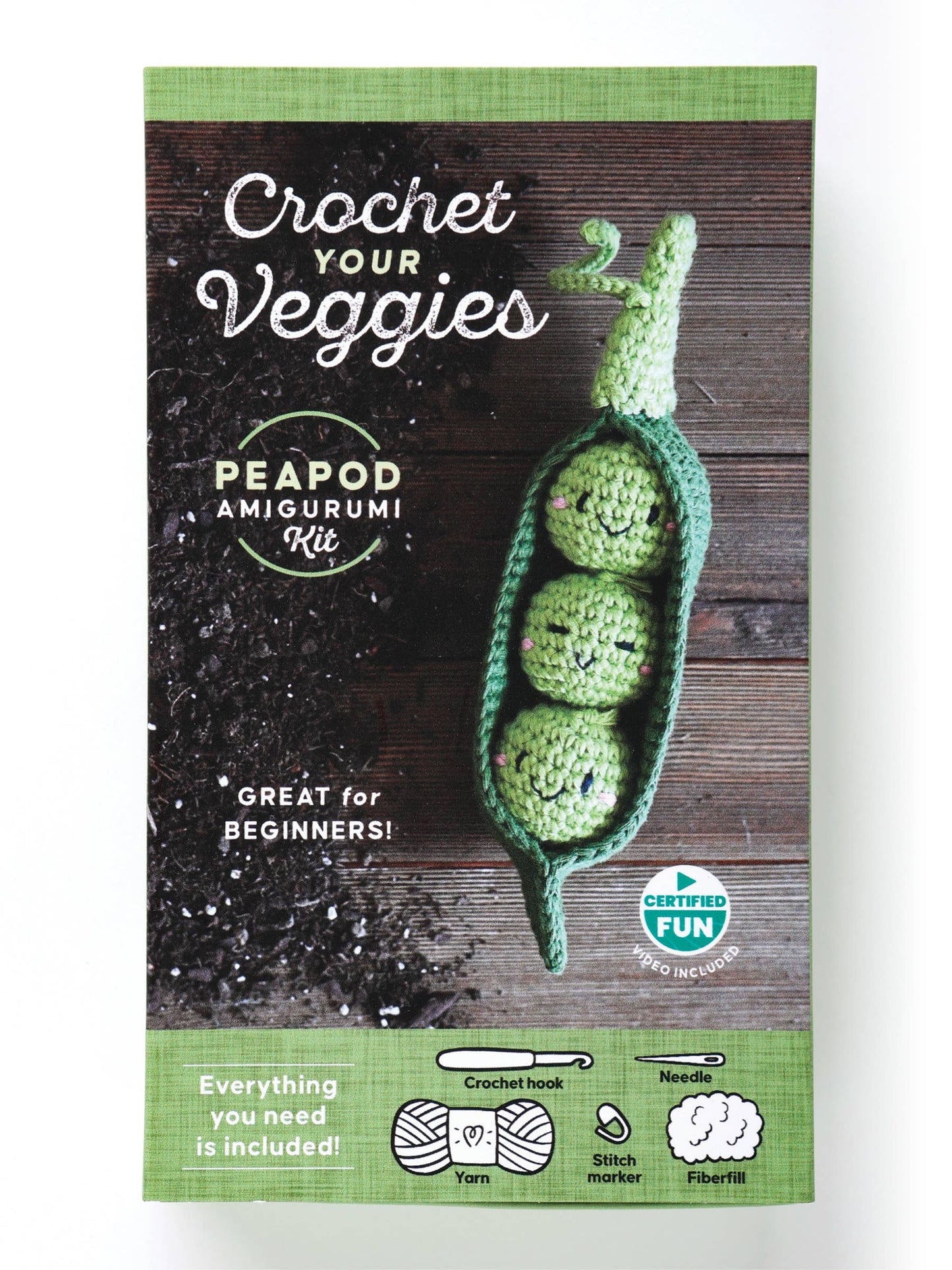 Crochet Your Veggies Amigurumi Kit Peapod