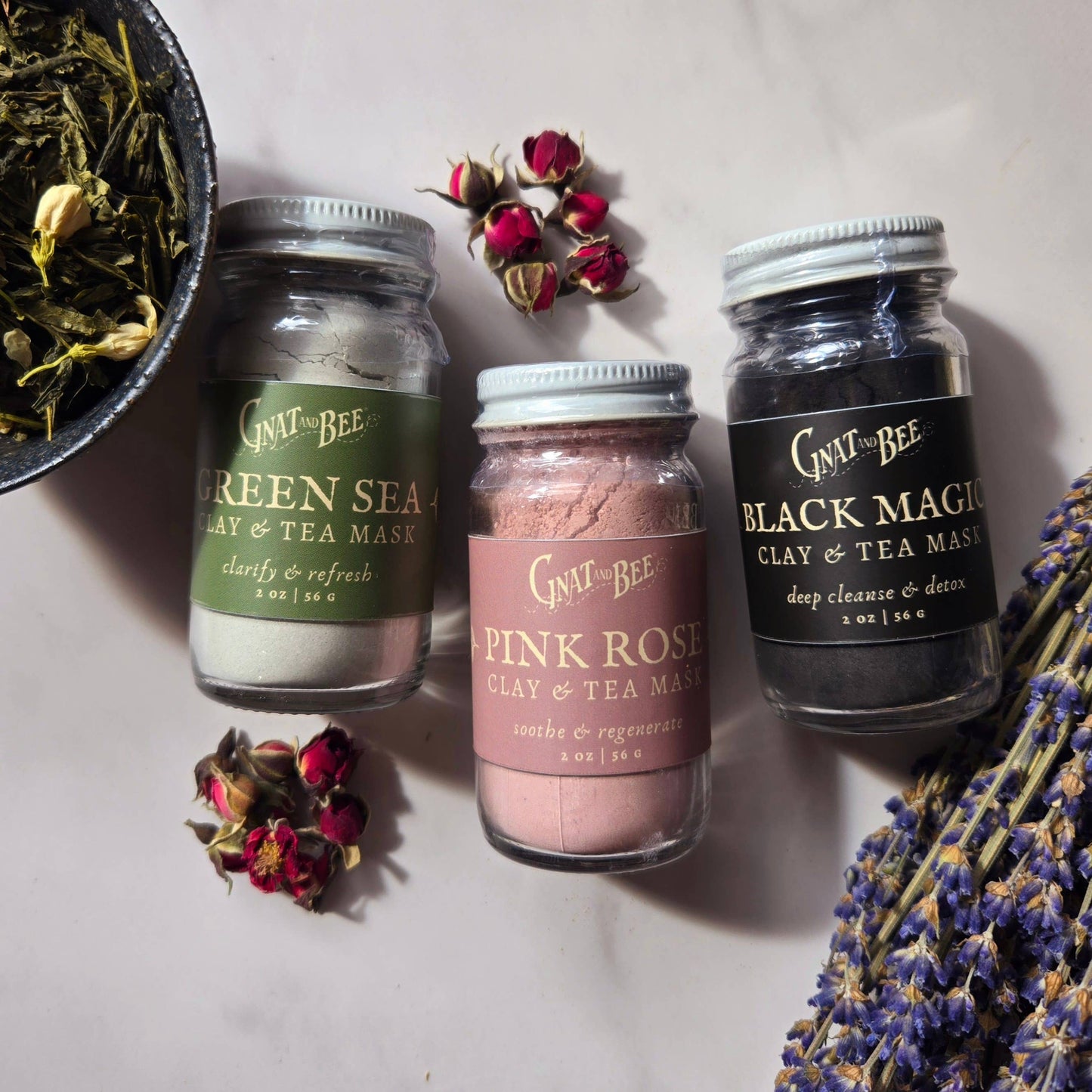 Pink Rose Clay Face Mask: Single Pink Clay
