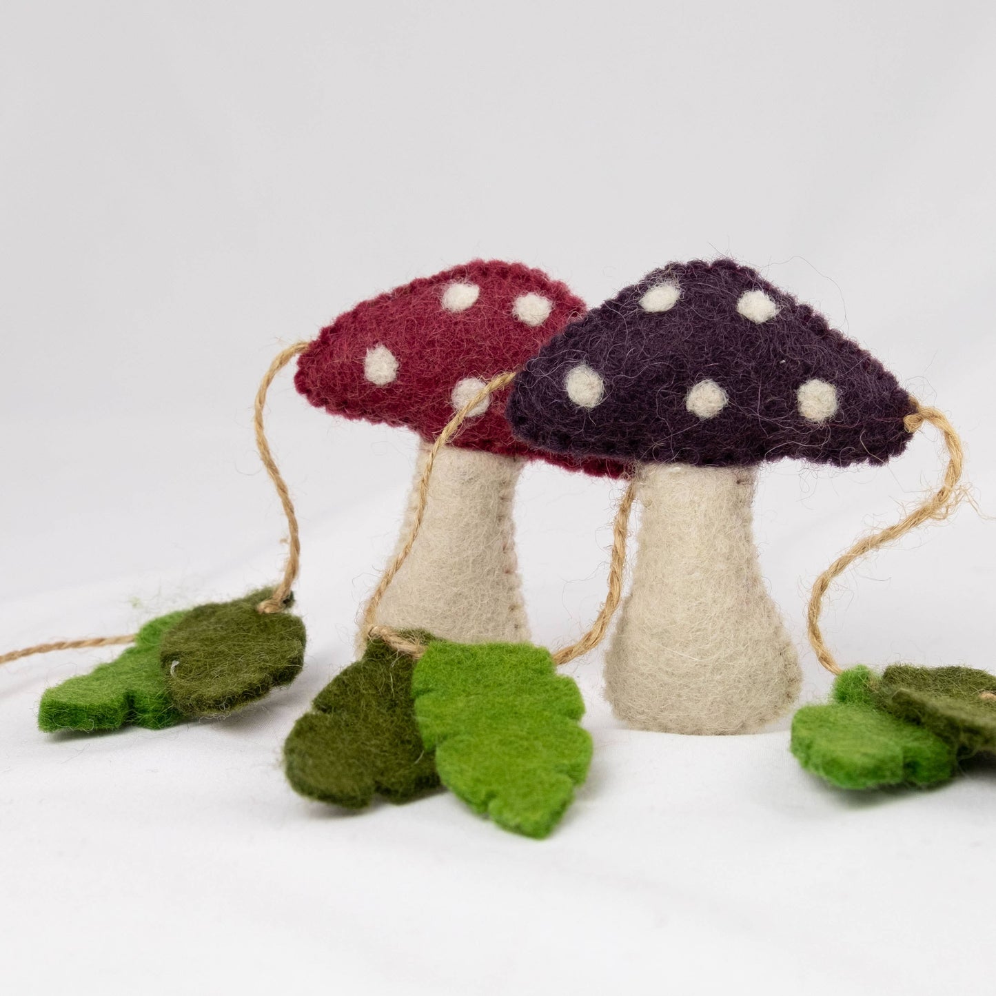 Garland - Felt Multicolor Spotted Mushroom - The Winding Road