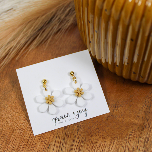 Daisy Earrings, Acrylic Earrings
