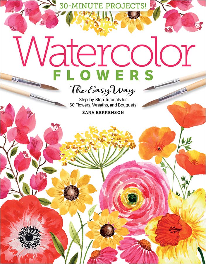 Watercolor the Easy Way Flowers - Schiffer Publishing