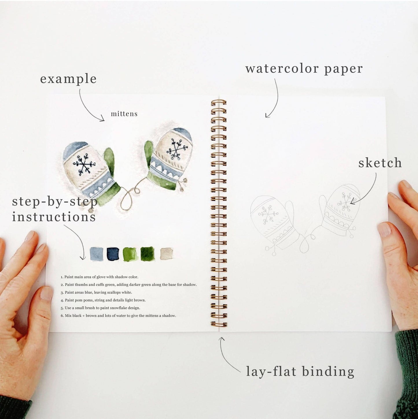 Winter watercolor workbook