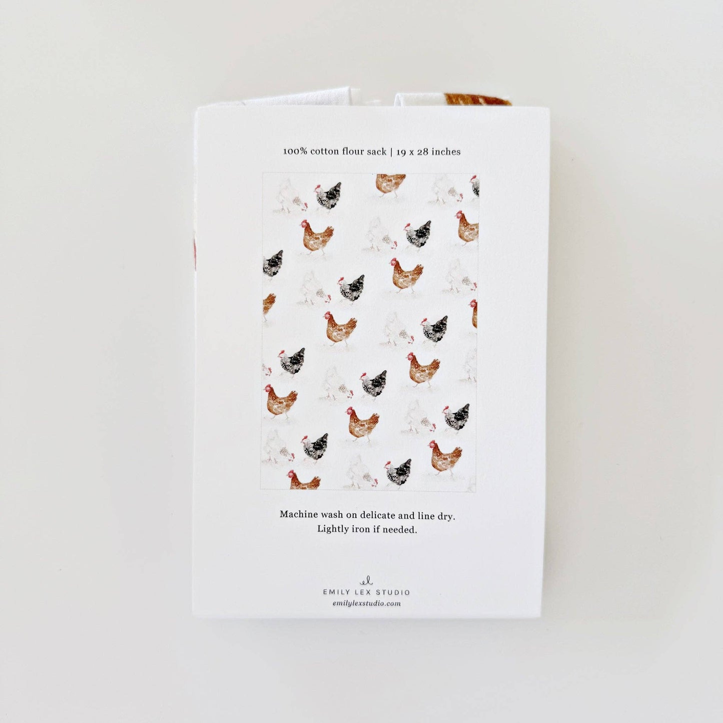 Chickens tea towel