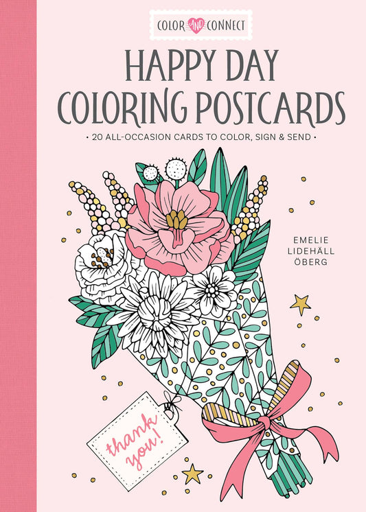 Happy Day Coloring Postcards - Schiffer Publishing