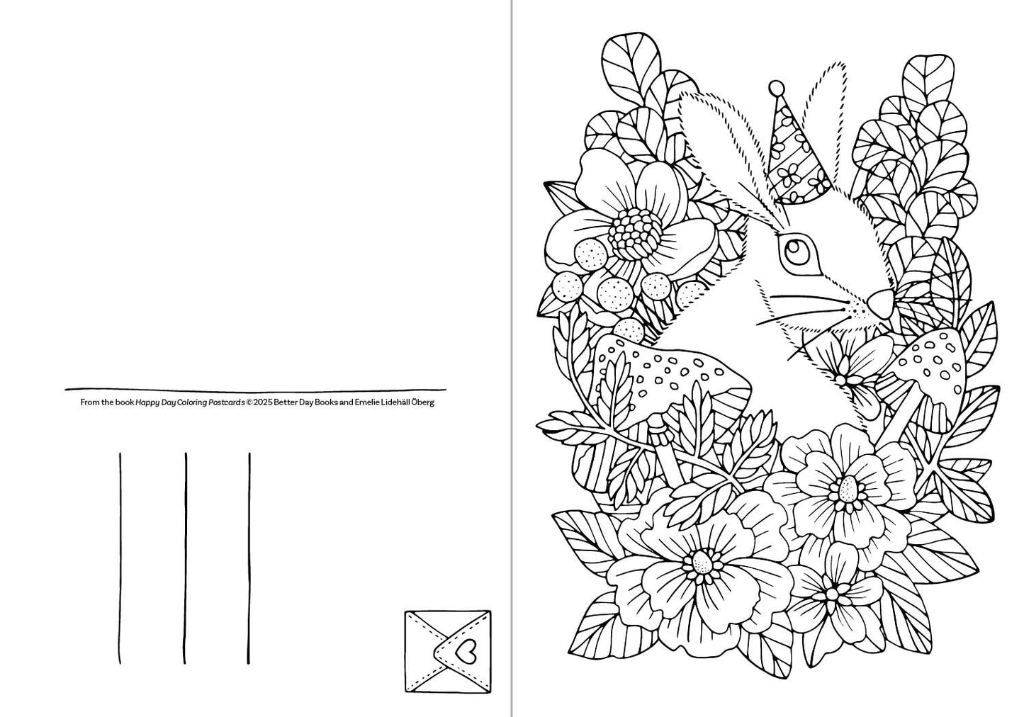 Happy Day Coloring Postcards - Schiffer Publishing