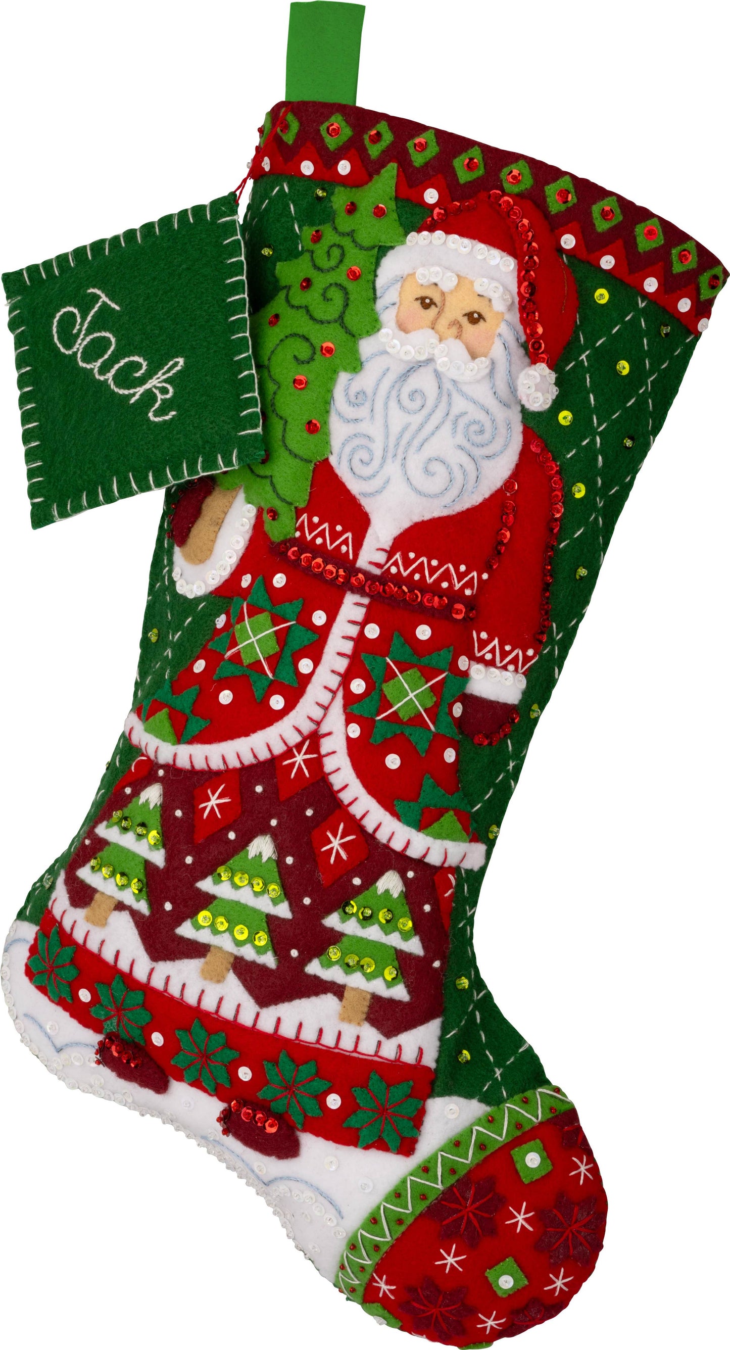 Bucilla Santa's Quilted Delight Felt Stocking Kit