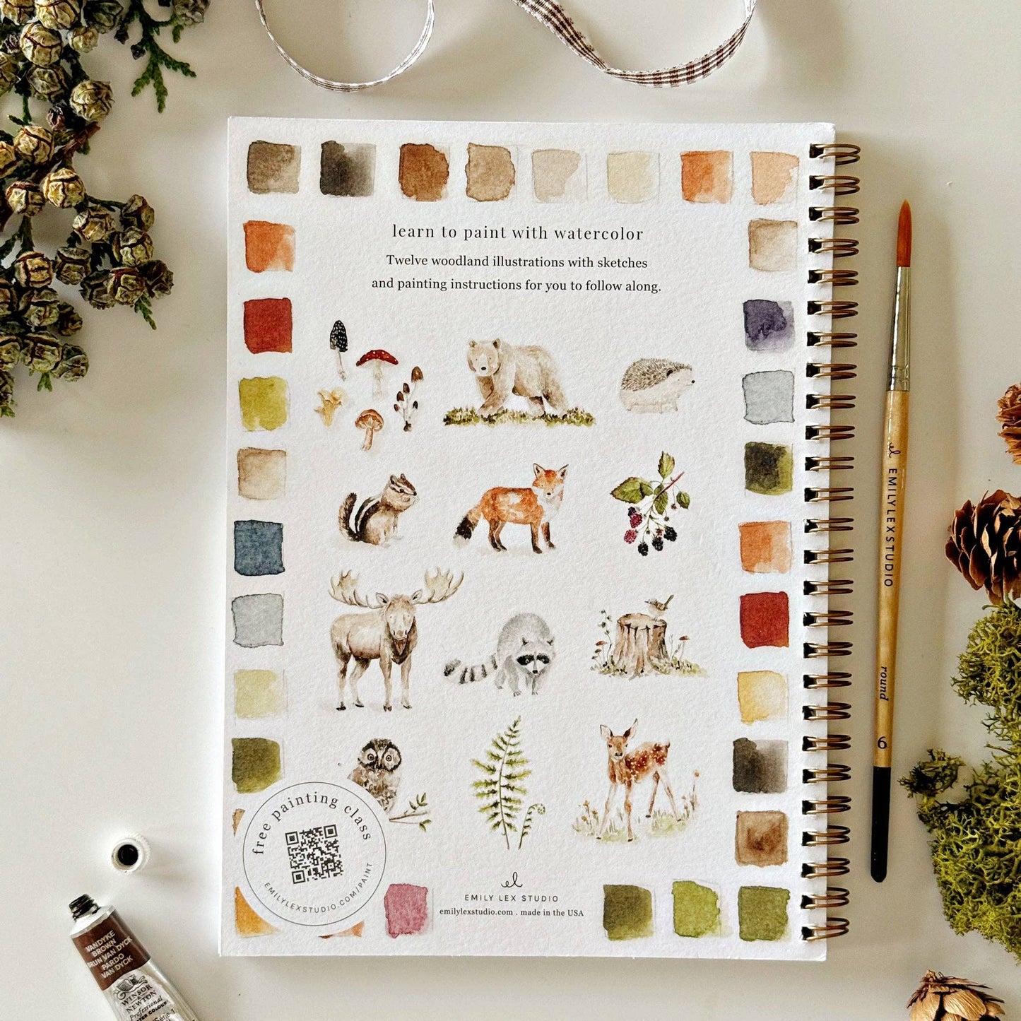 Woodland watercolor workbook - emily lex studio