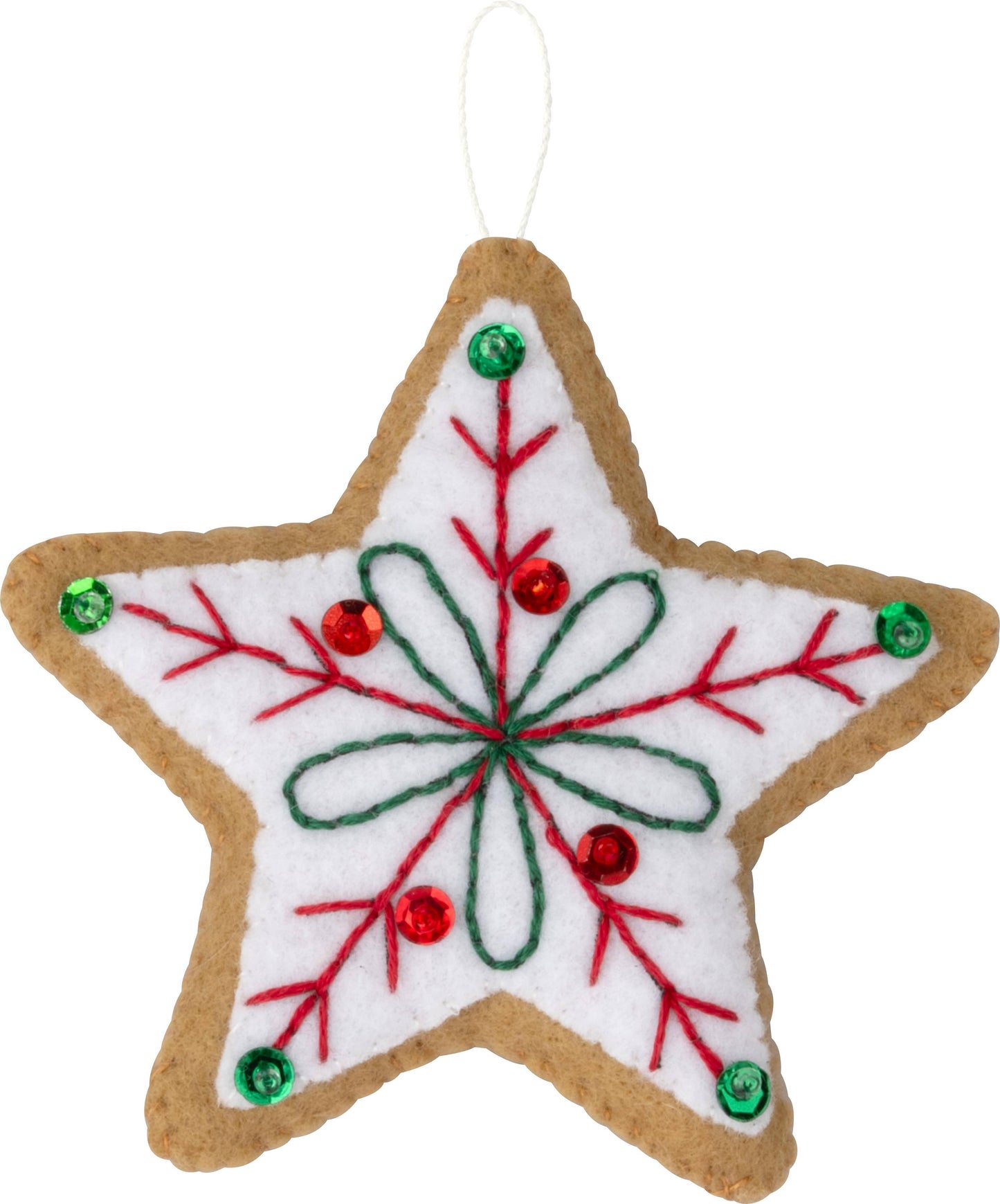 Bucilla Jolly Gingerbread Snowman Felt Ornament Kit