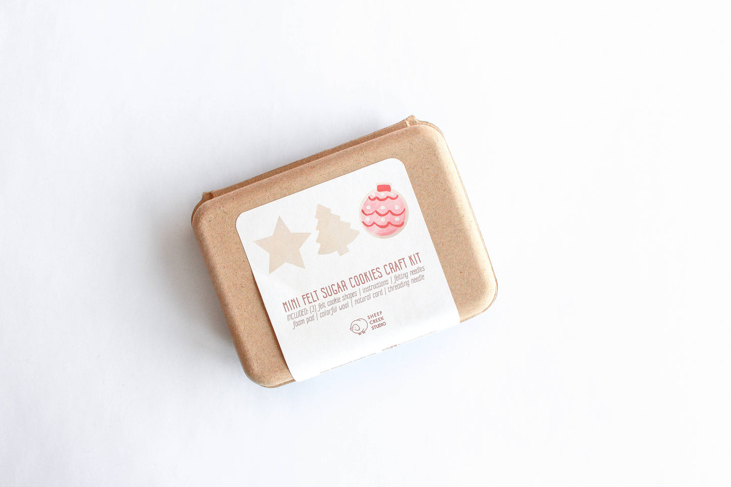 Mini Sugar Cookie Felting Craft Kit - Sheep Creek Studio