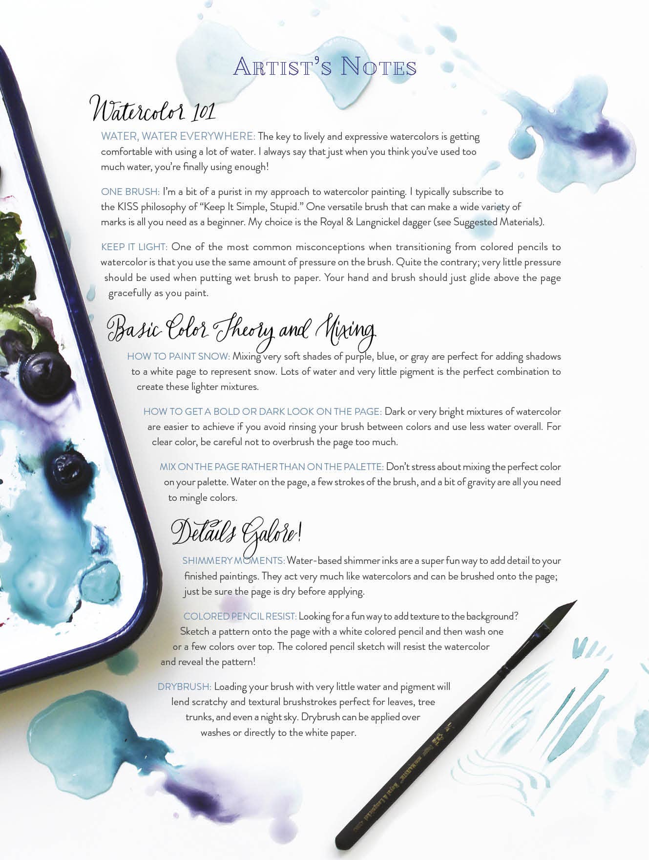 Kristy's Winter Cutting Garden: A Watercoloring Book