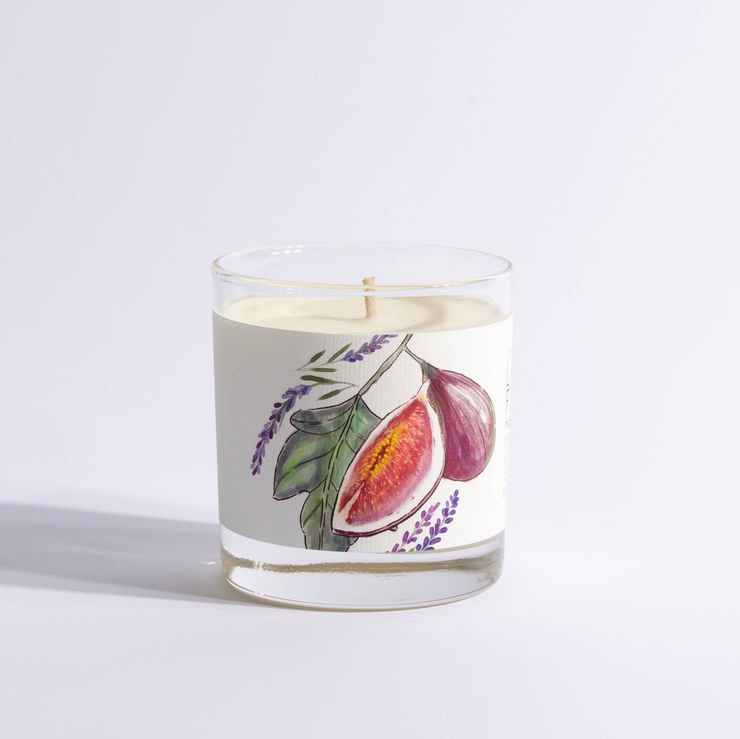 Lavender Fig - Medium Glass - Just Bee Candle: Medium Glass (up to 40 hrs of clean burning)