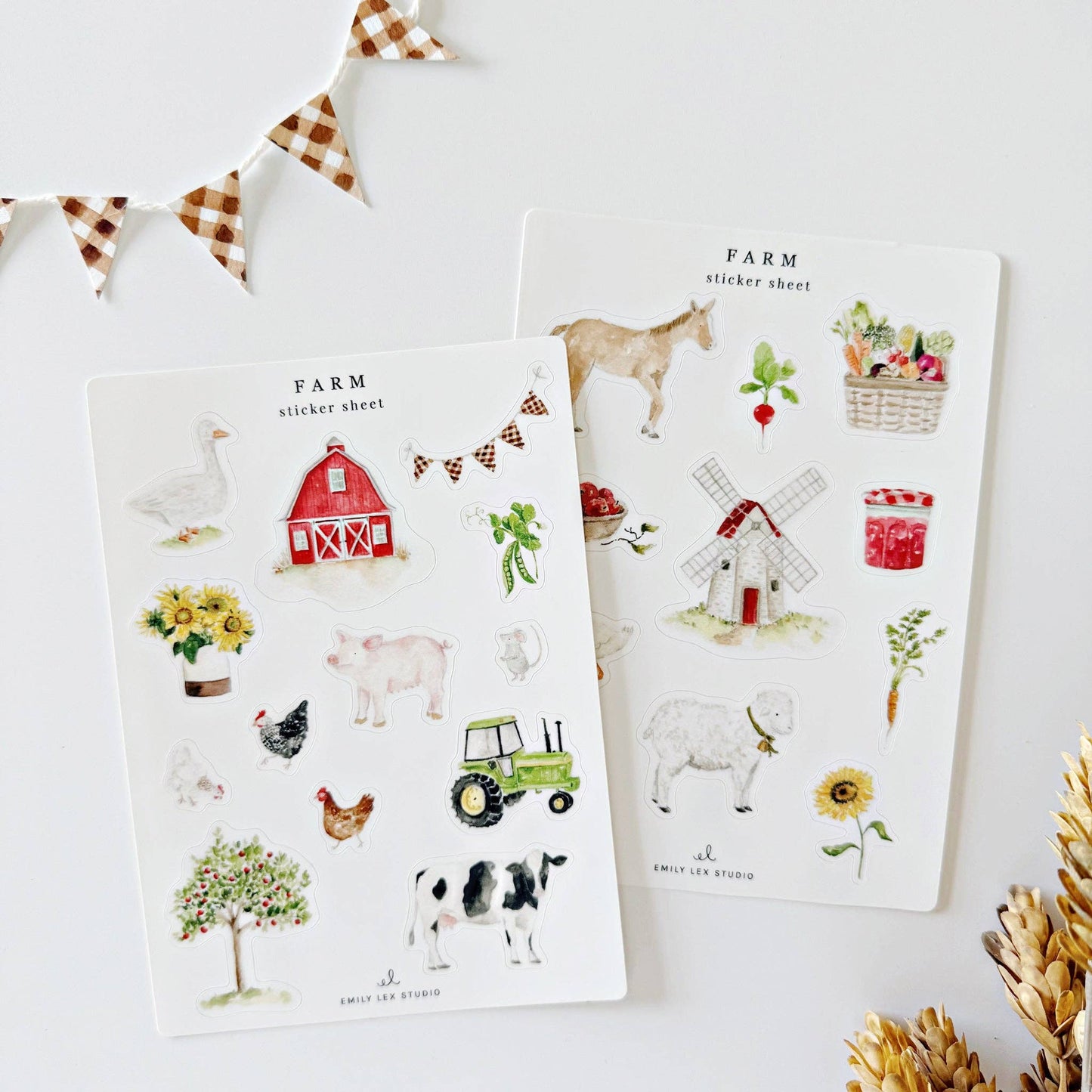 Farm sticker sheets