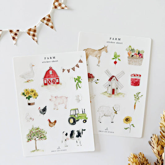 Farm sticker sheets