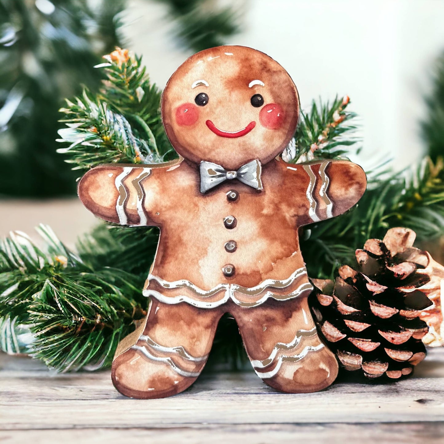 Wood Gingerbread Men - Christmas Decor: Short- Inkwood Crafters