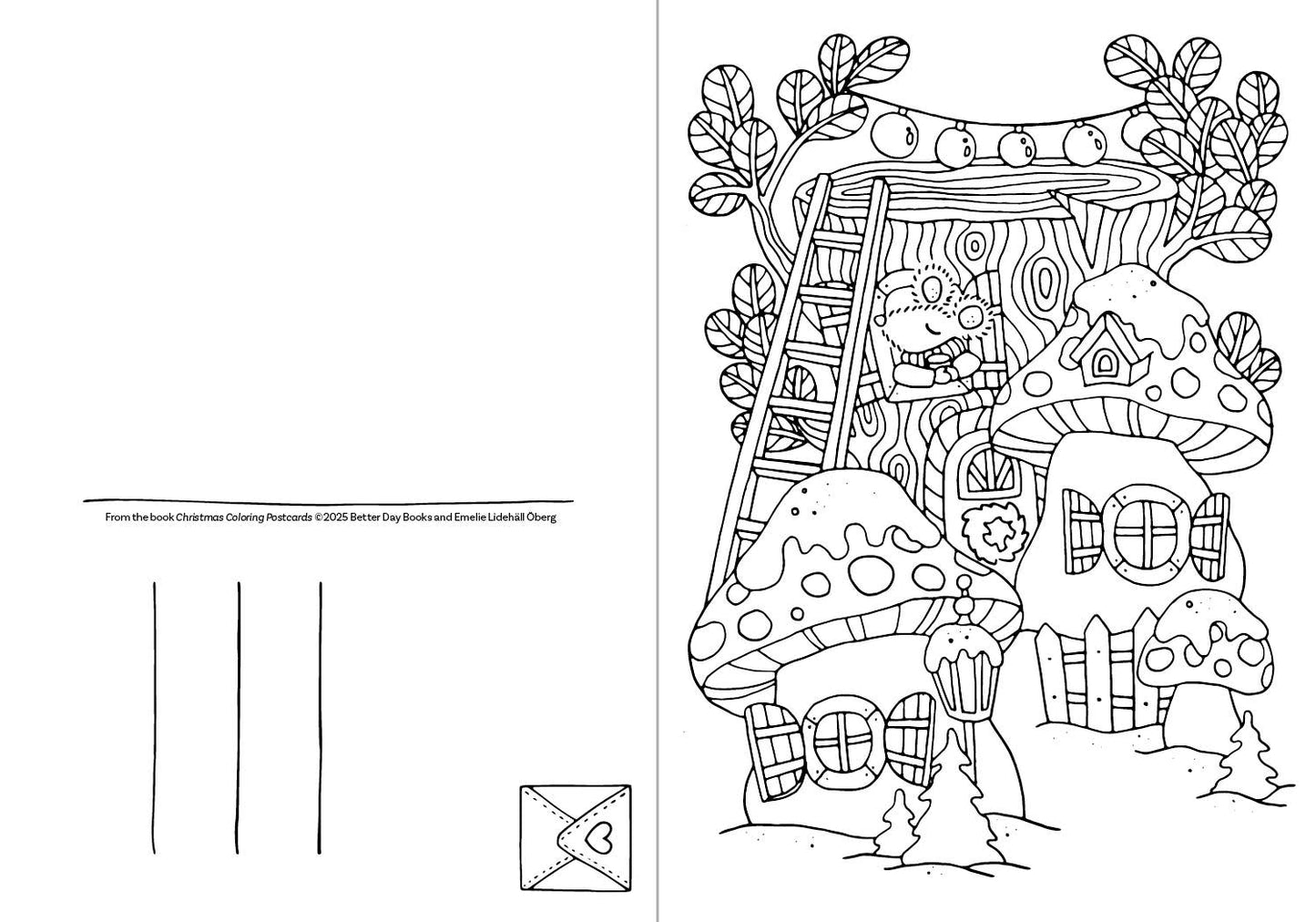 Christmas Coloring Postcards