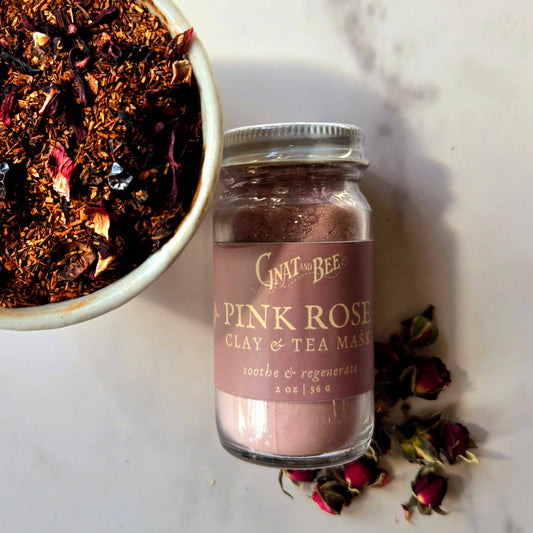 Pink Rose Clay Face Mask: Single Pink Clay