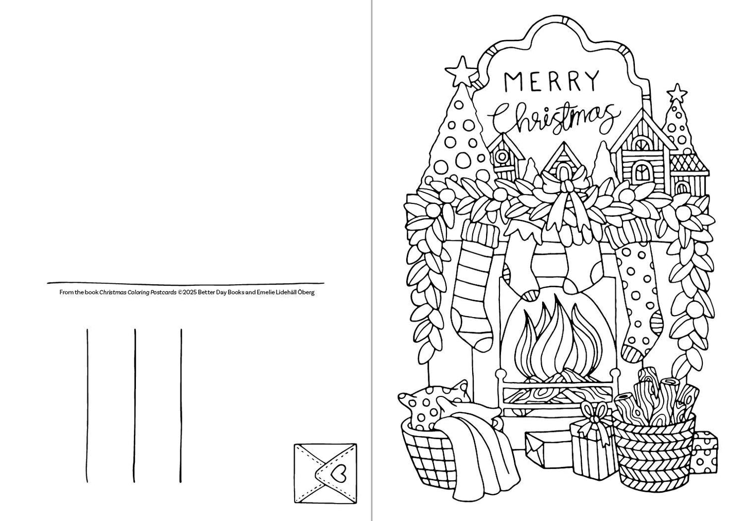 Christmas Coloring Postcards