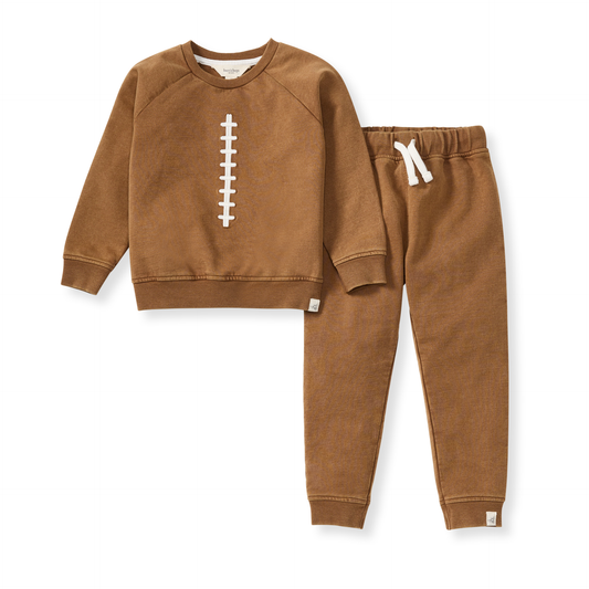 Acid Wash Football Infant Sweatshirt Set
: Hunter / Newborn