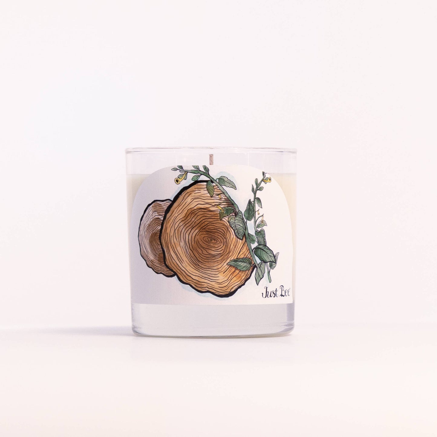 Teakwood Tobacco - Medium Glass - Just Bee Candle