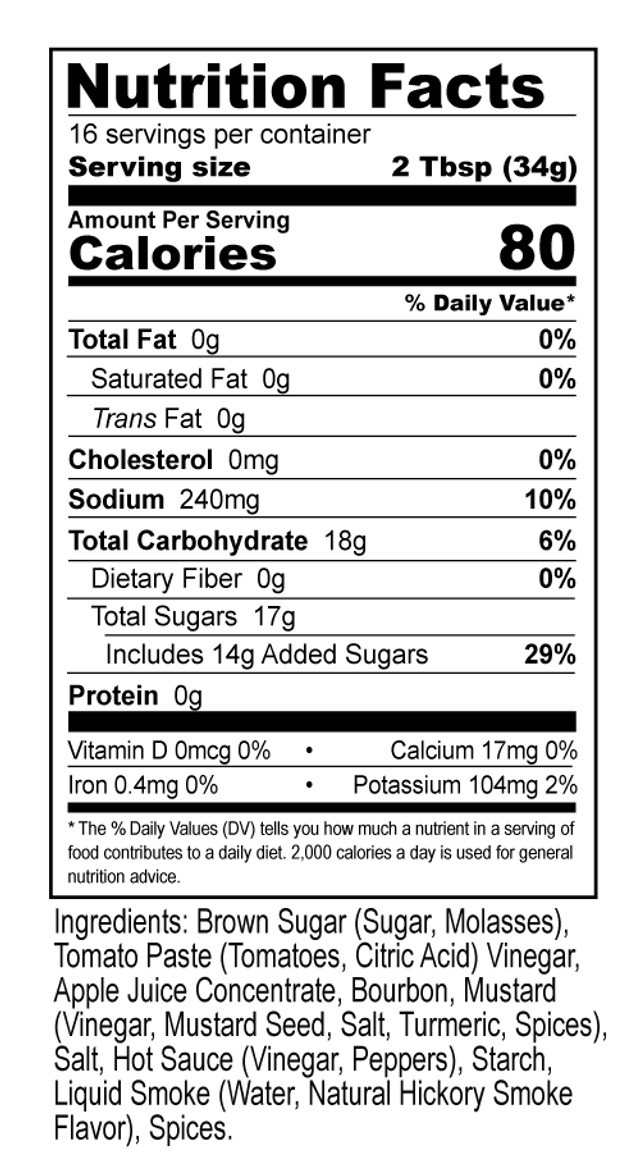 Apple Bourbon BBQ Sauce - Pint