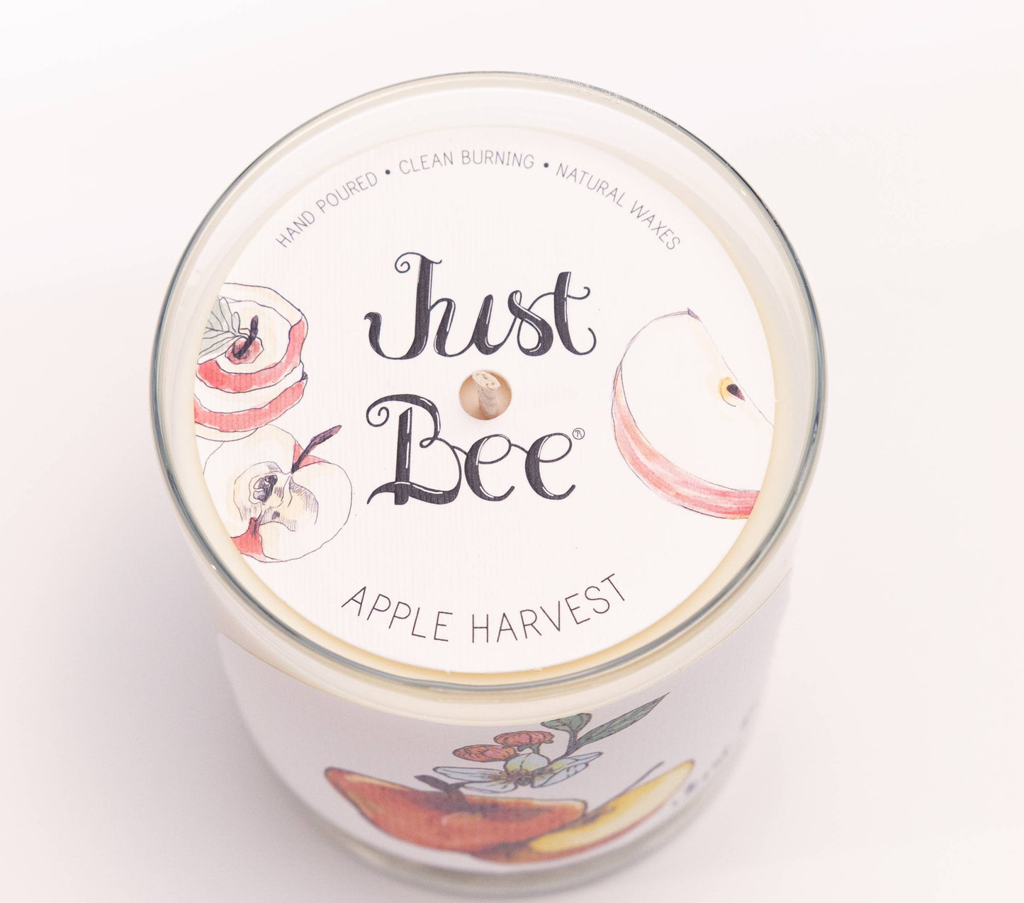 Apple Harvest - Medium Glass - Just Bee Candle: Medium Glass (up to 40 hrs of clean burning)