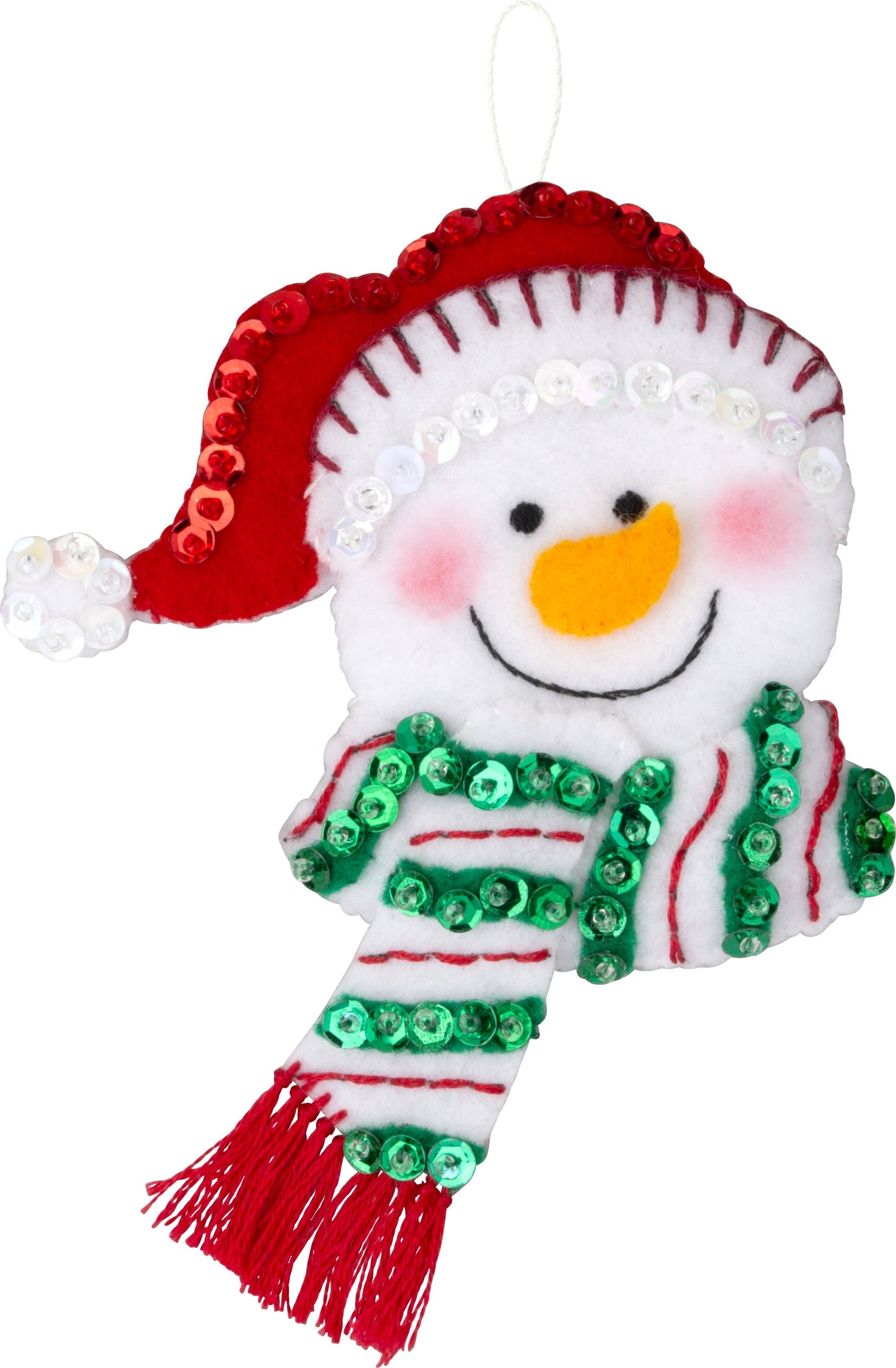 Bucilla Jolly Gingerbread Snowman Felt Ornament Kit