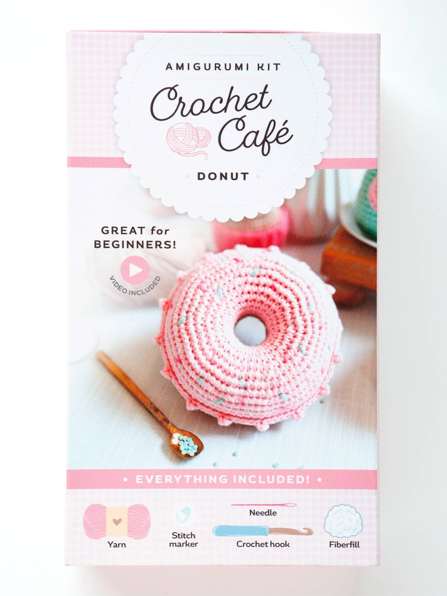 Crochet Café Amigurumi Kit Donut - Schiffer Publishing