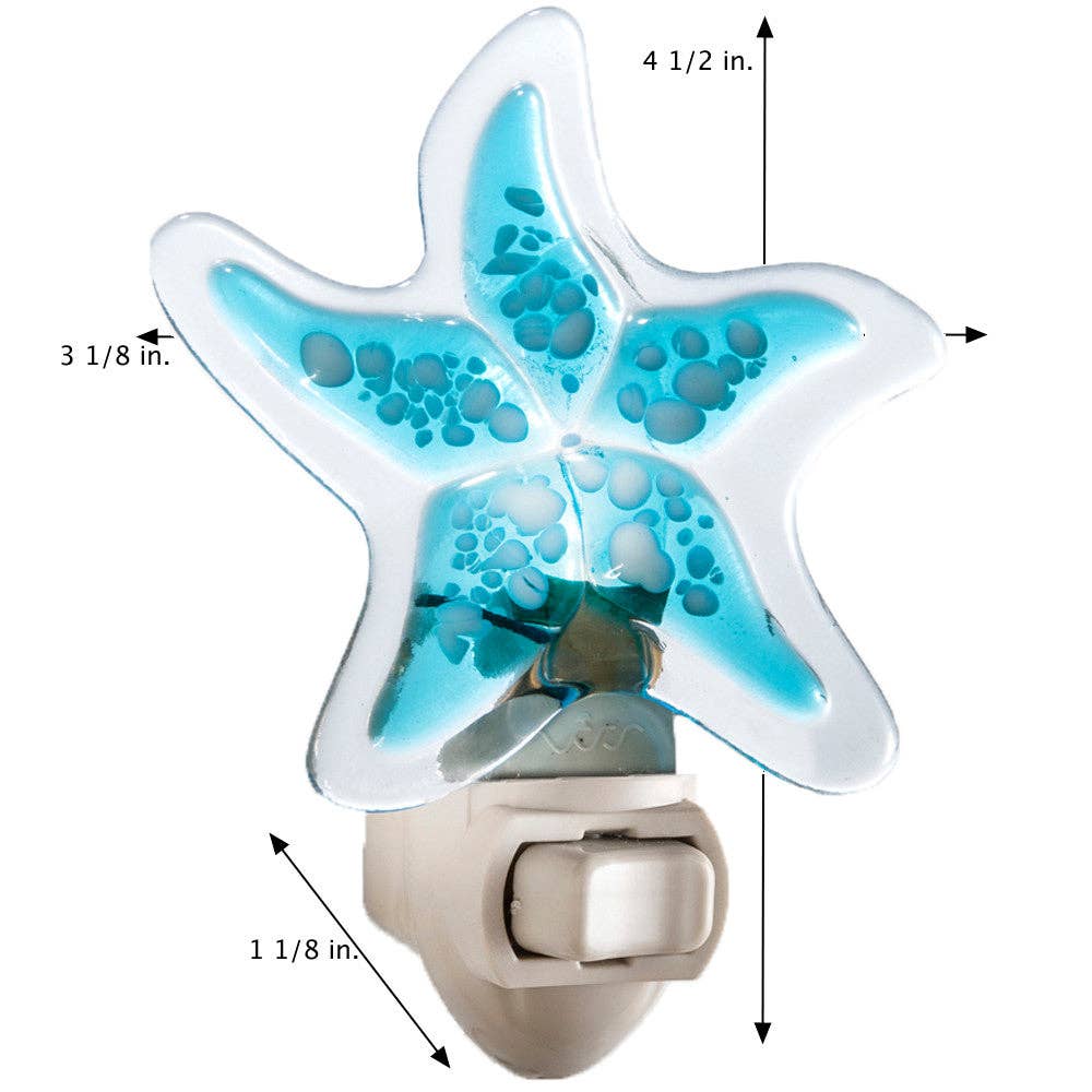 Ntl 147 Starfish Night Light - J Devlin Glass Art & Bert Anderson Collection
