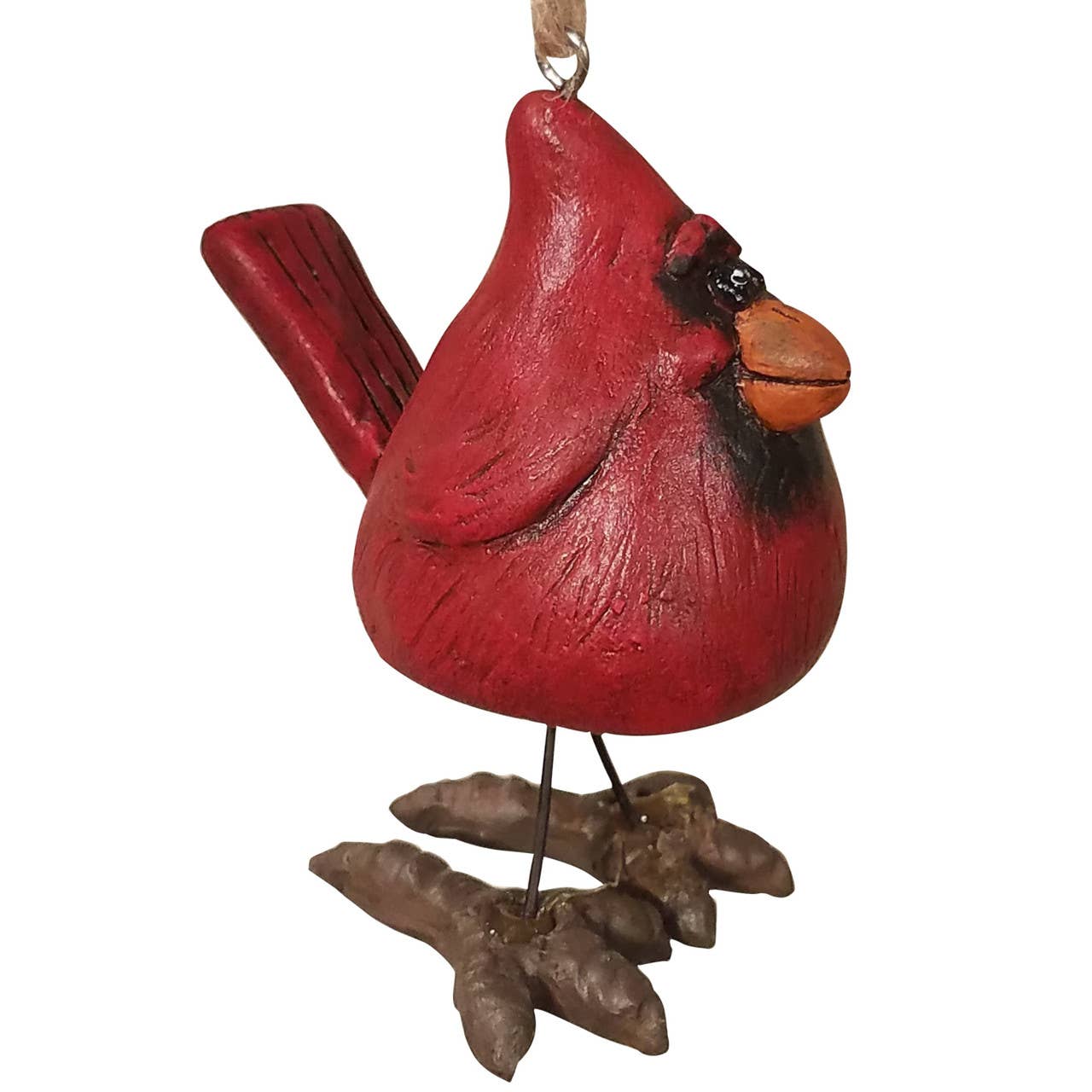 Bird Cardinal with Wire Legs Christmas Ornament | BAC 153
