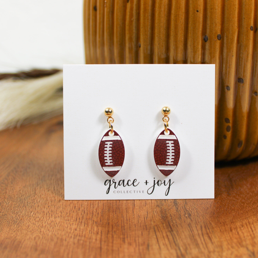 Football Earrings, Acrylic Earrings