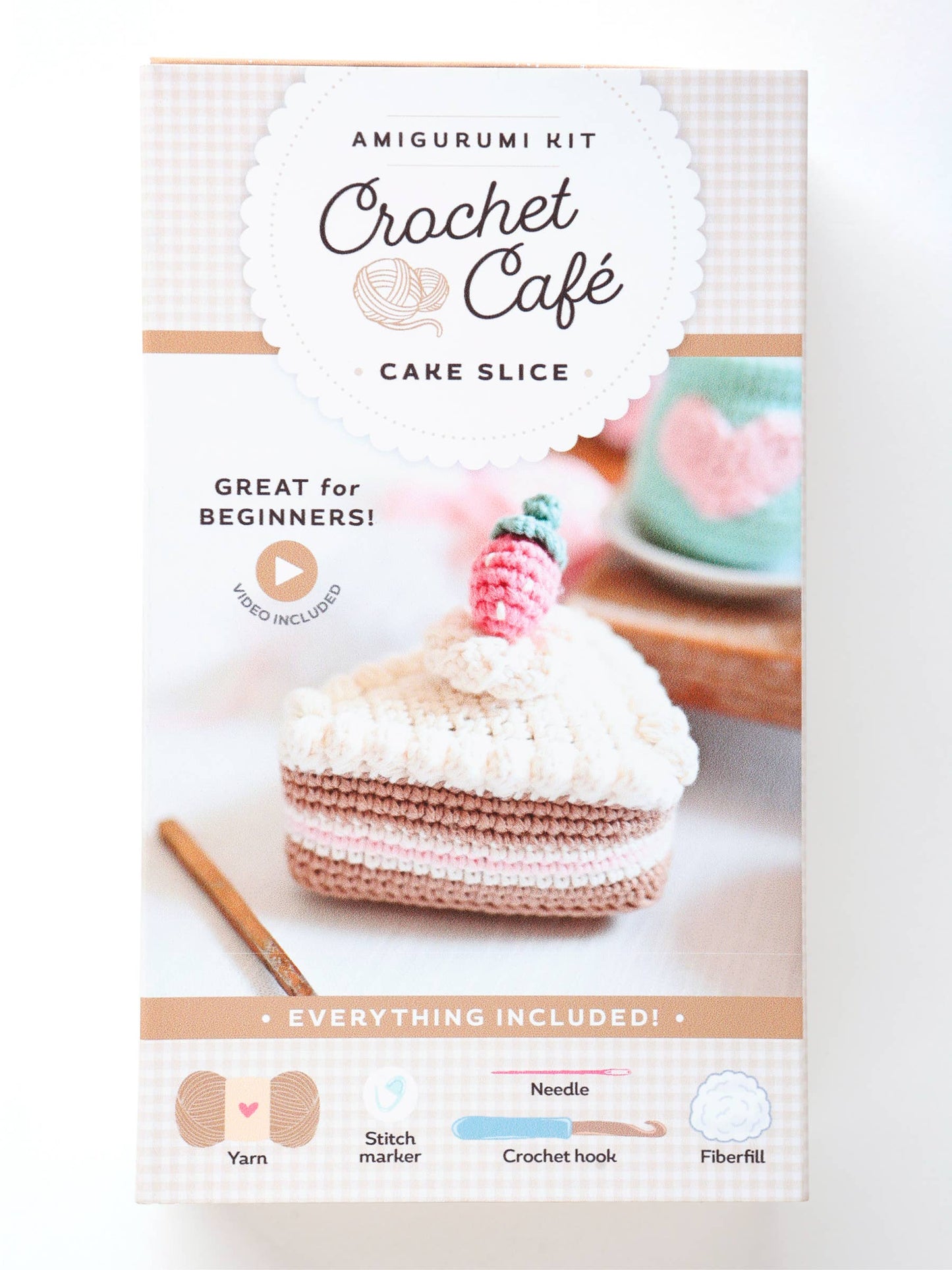 Crochet Café Amigurumi Kit Cake Slice - Schiffer Publishing