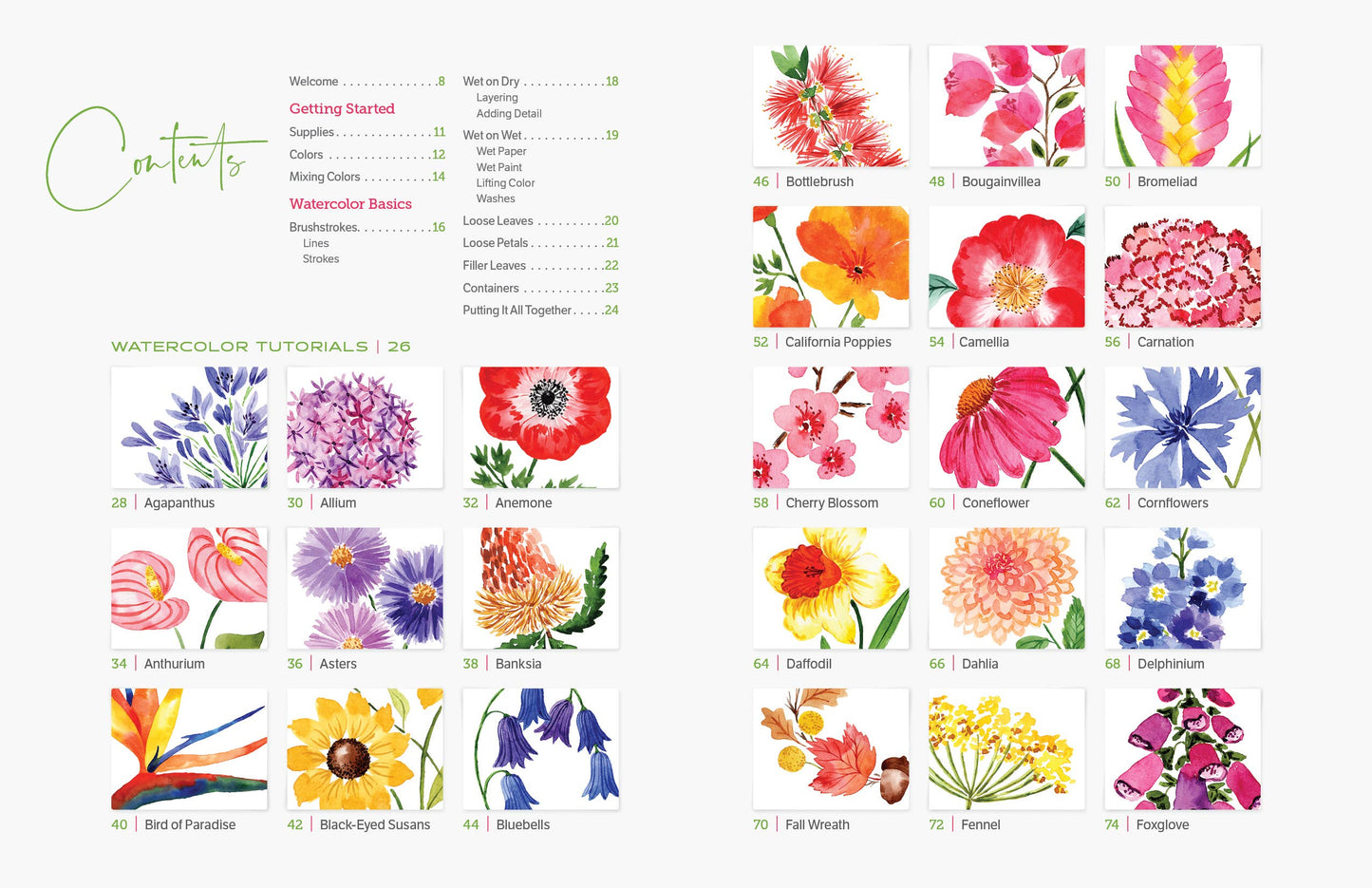 Watercolor the Easy Way Flowers - Schiffer Publishing