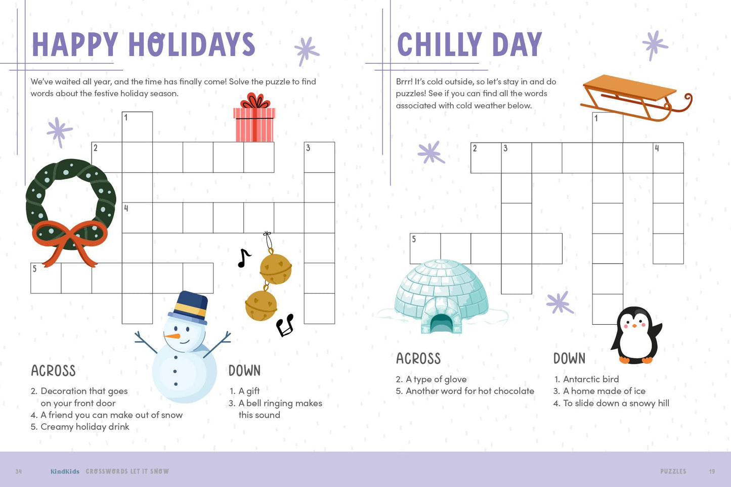 KindKids Crosswords Let It Snow - Schiffer Publishing