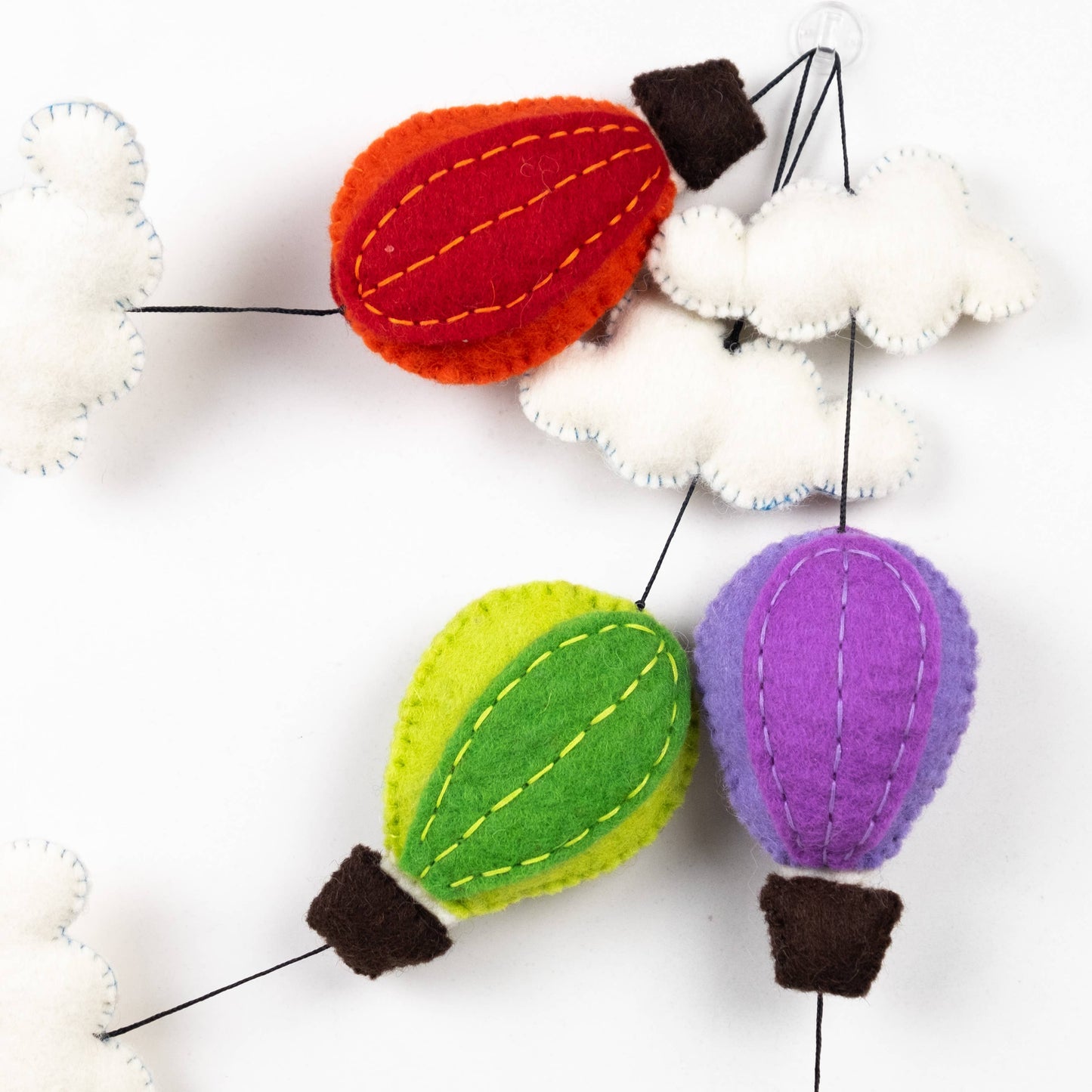 Garland - Felt Hot Air Balloon - The Winding Road