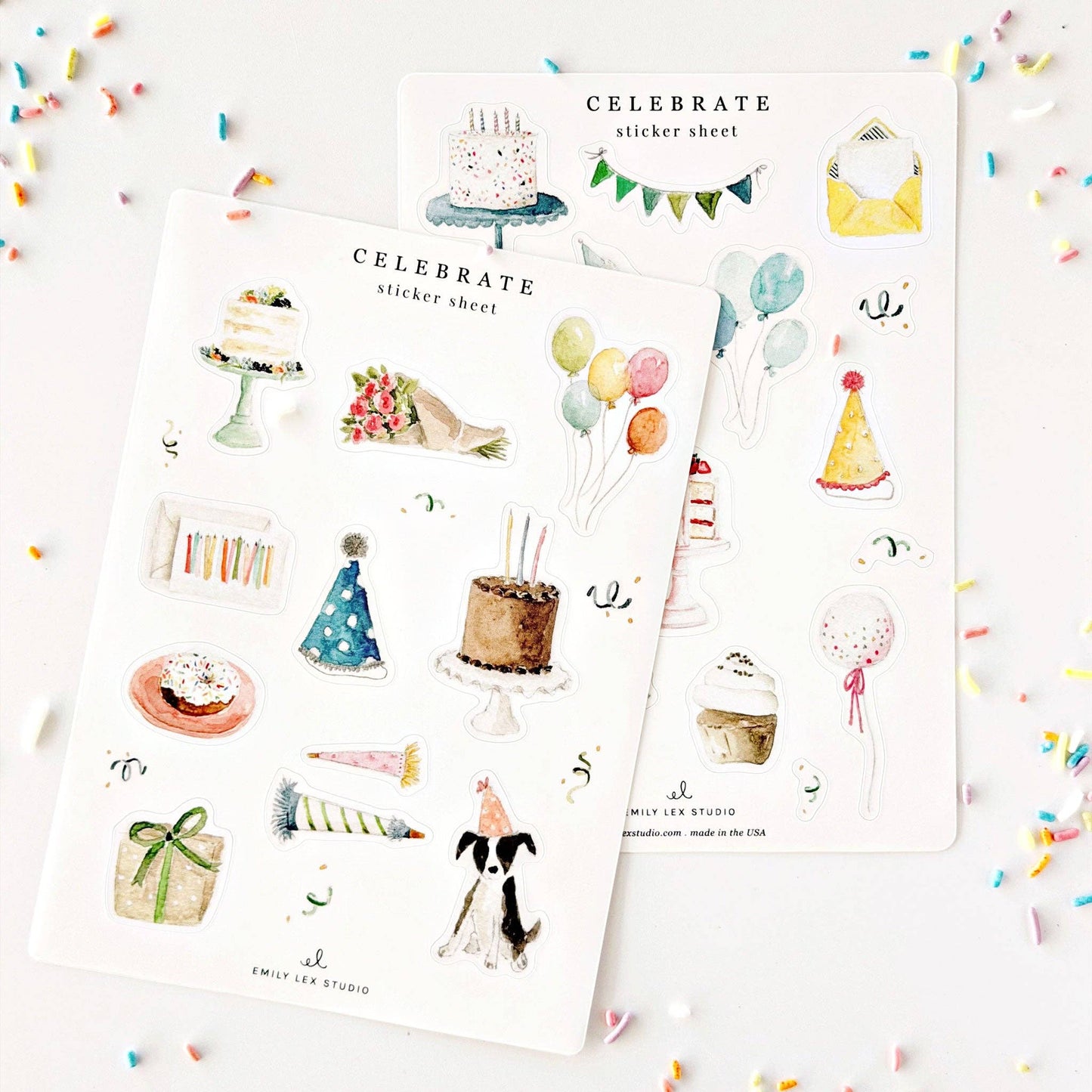 Celebrate sticker sheets