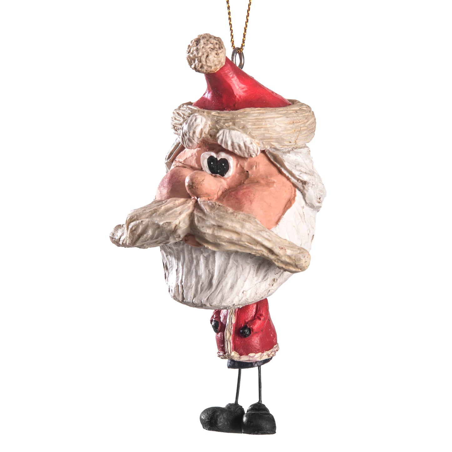 Santa Ornament With Rough Beard By Bert Anderson | Bac 019