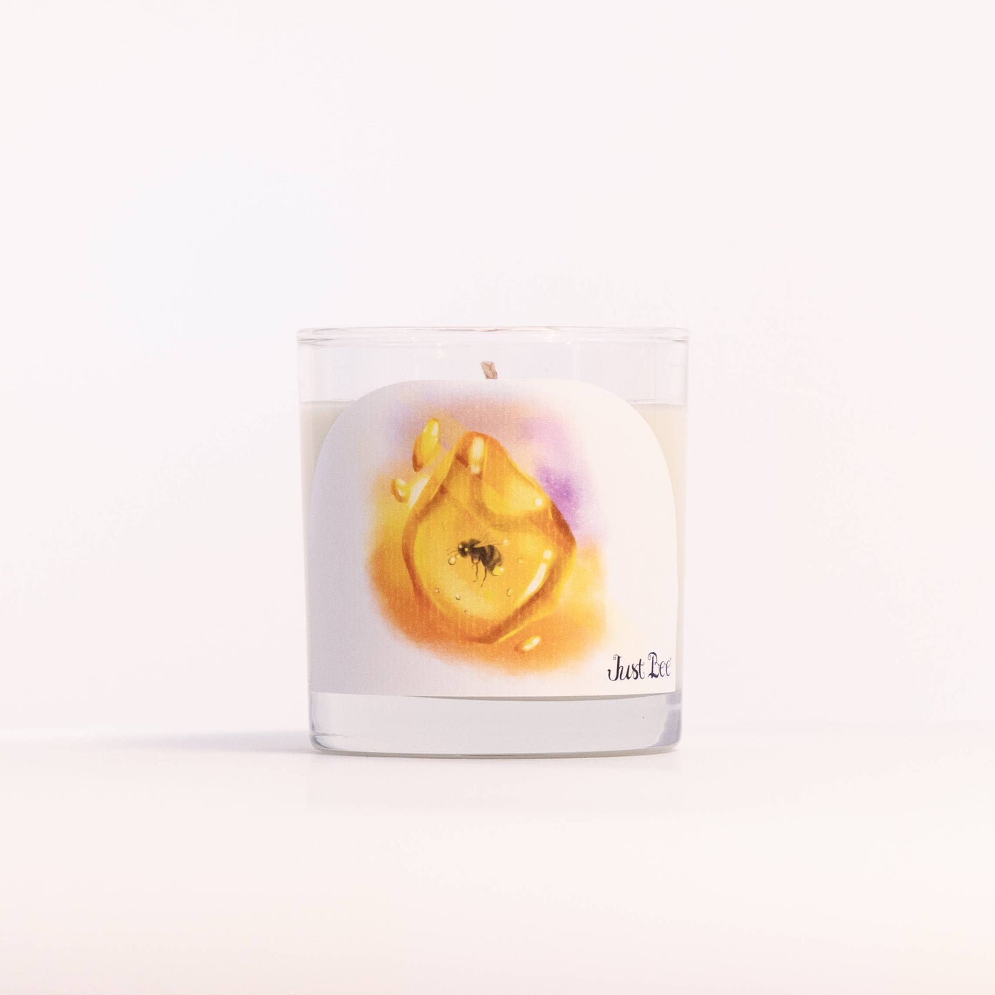 Golden Amber - Medium Glass - Just Bee Candle: Medium Glass (up to 40 hrs of clean burning)